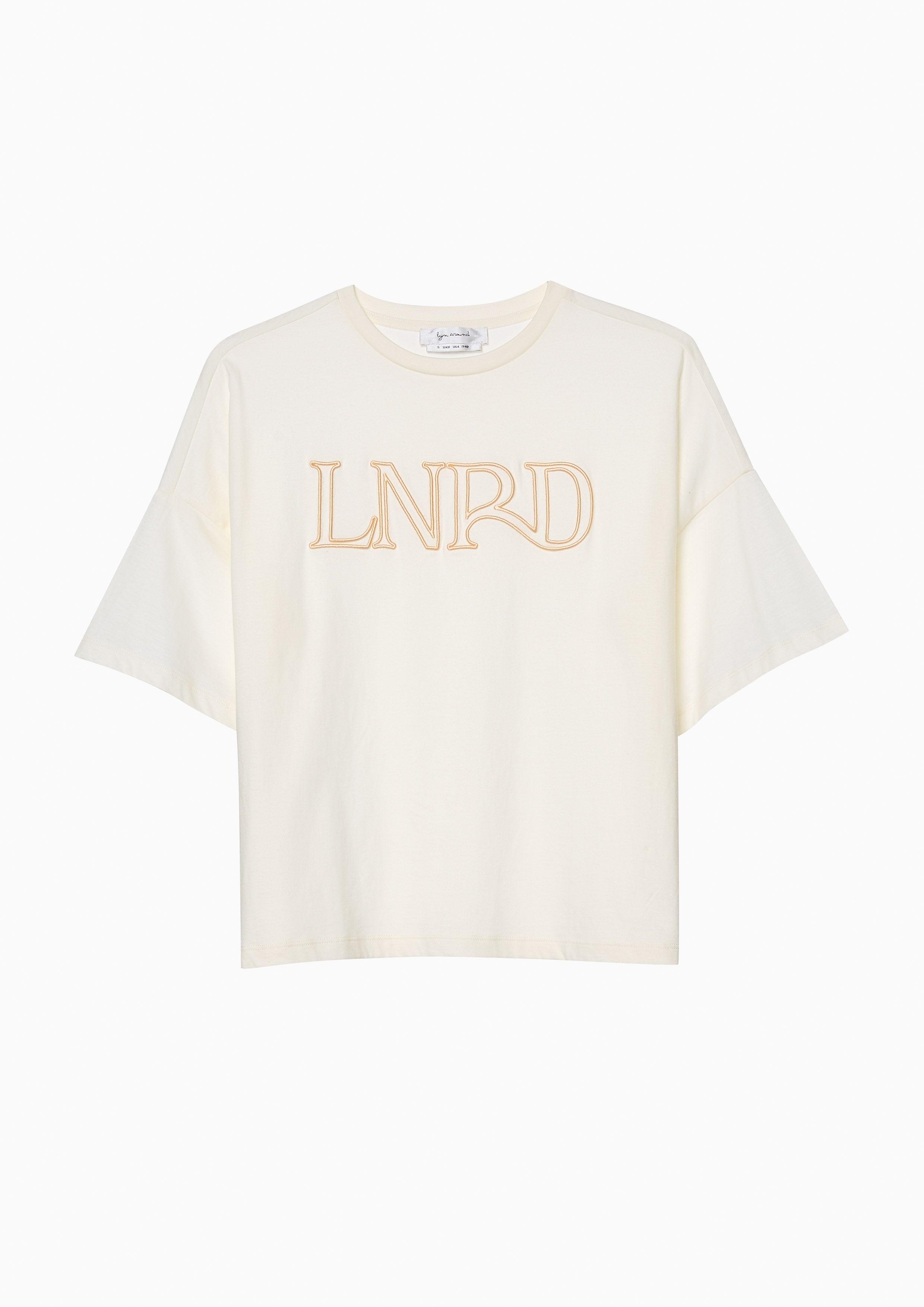 Summer Basic 2023 Embroidered Lnrd T-Shirt Cream