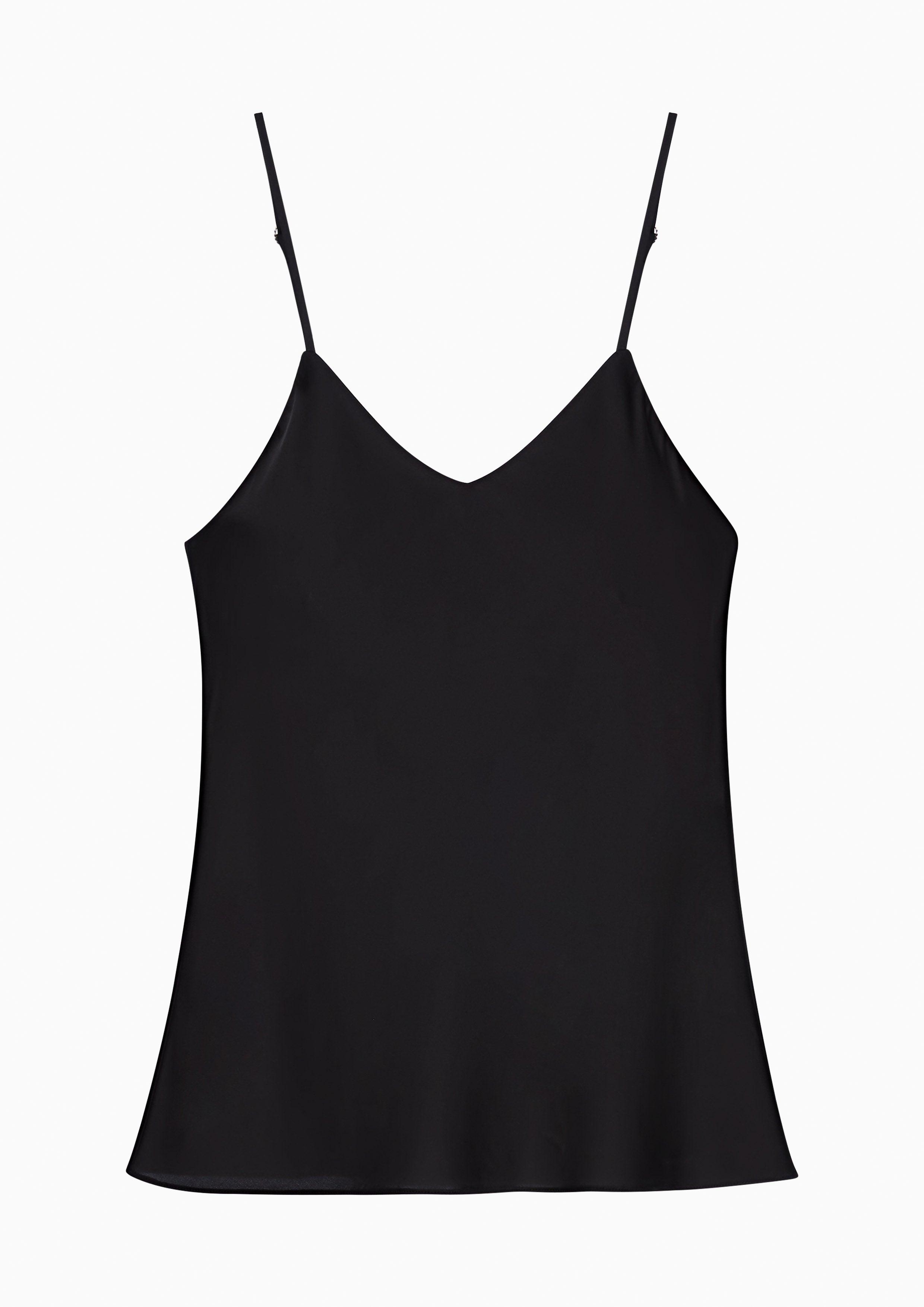 Basic V Neckline Top Black