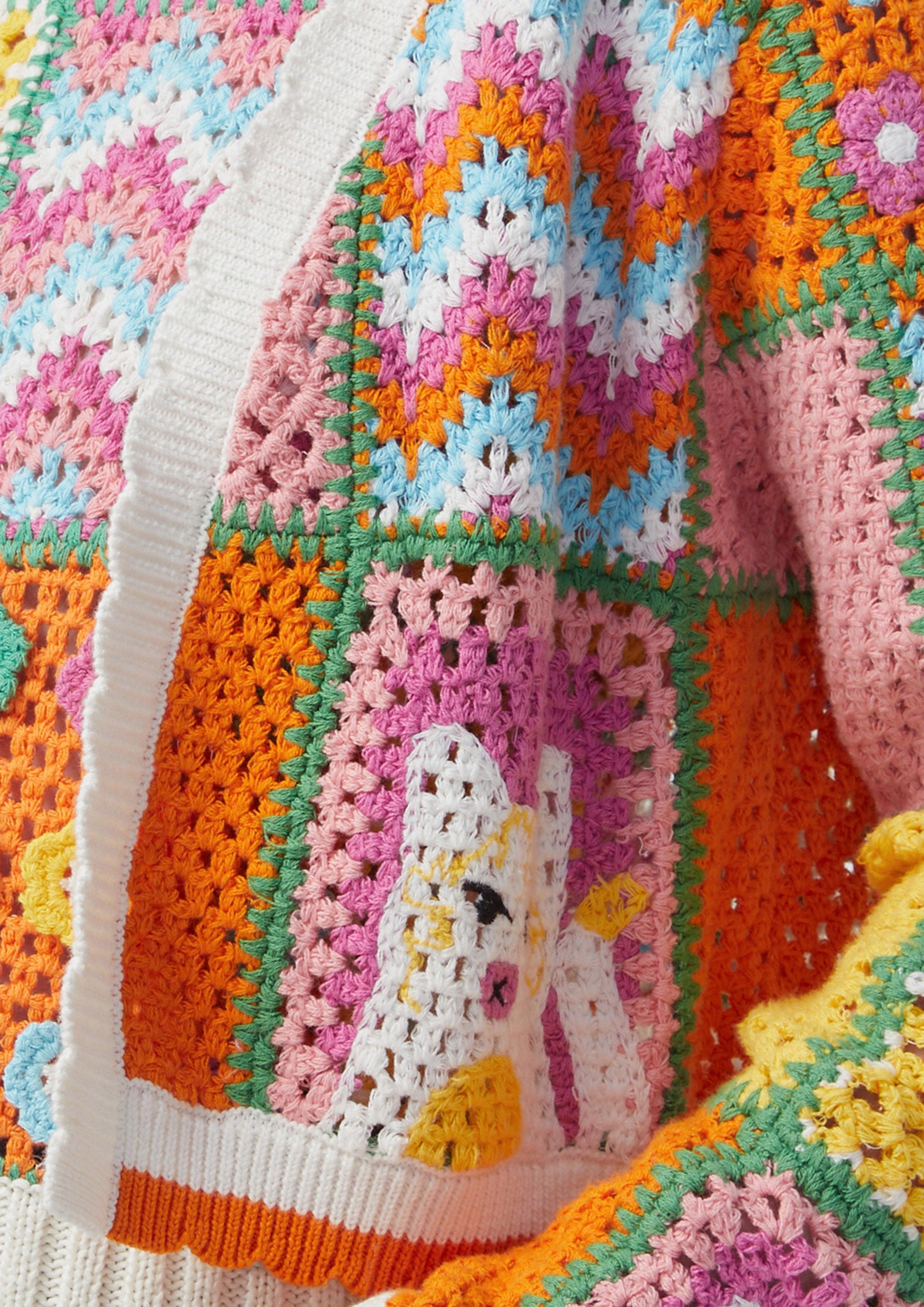 Nostalgia Chronicles Colorful Knit Cardigan Multi Color