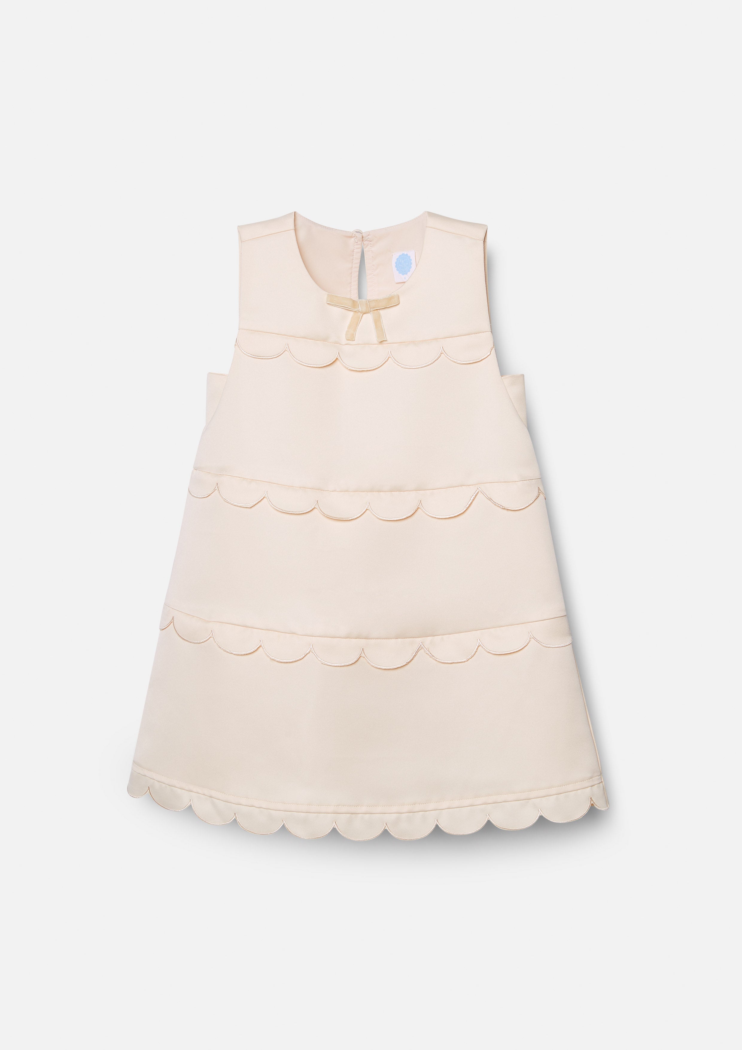 Sleeveless Scallop Trim Dress For Girls Lost In Museum Collection