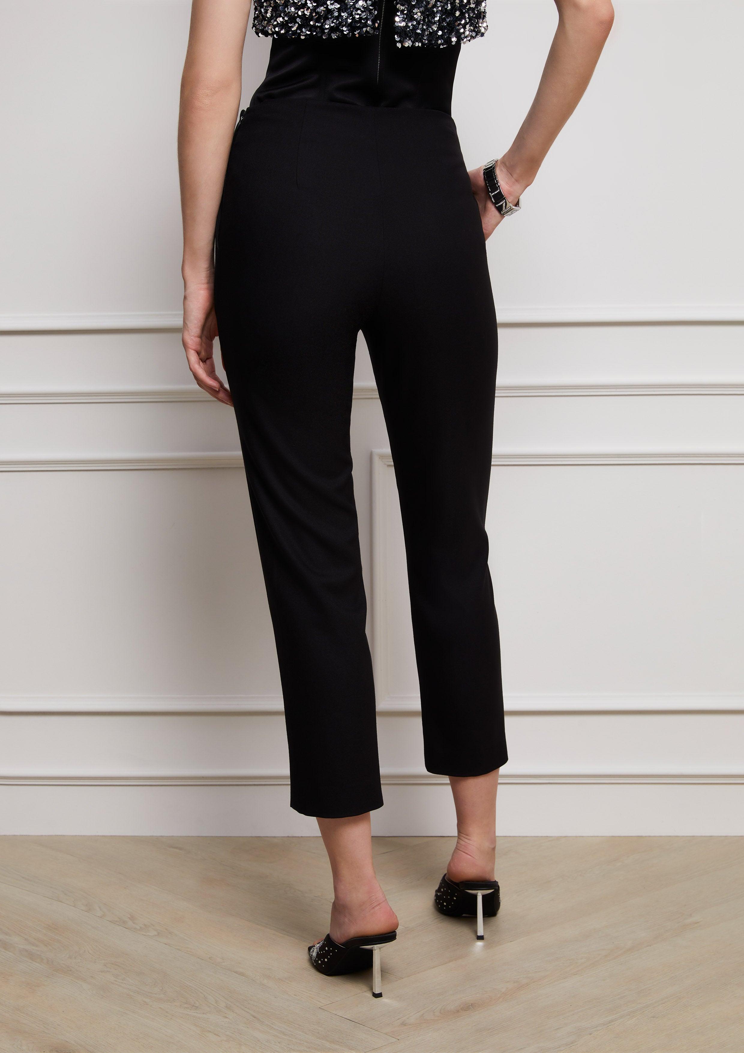 Lost in Museum High Waist Sleek Pants Black