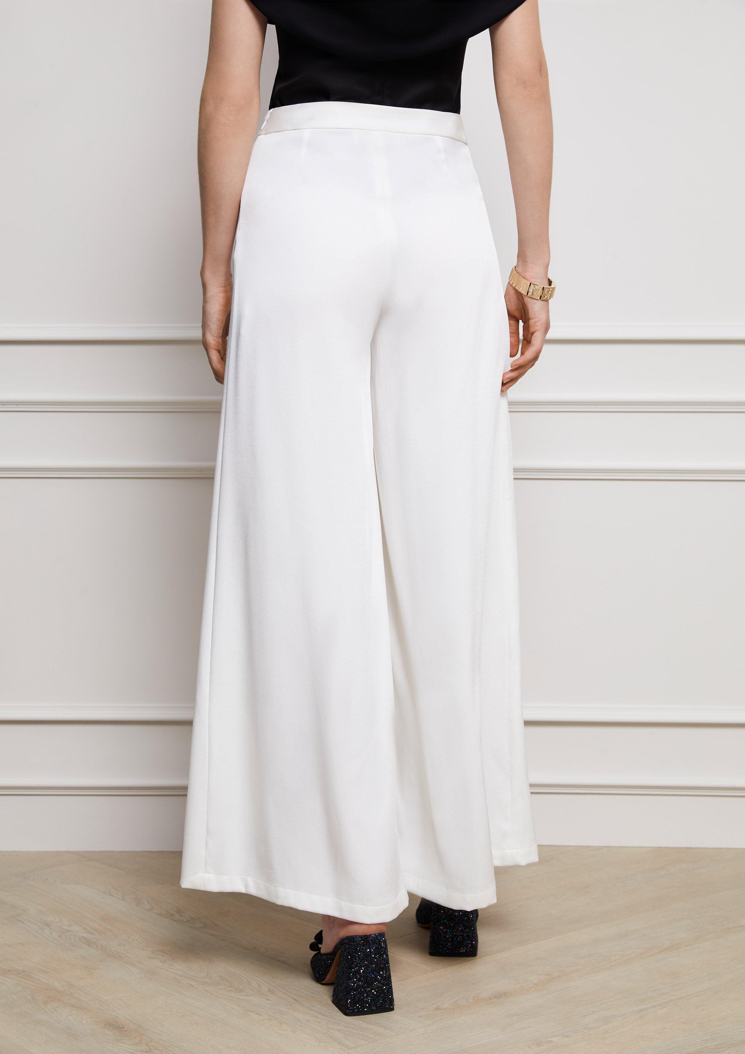 Lost in Museum Wide-Leg Trousers White