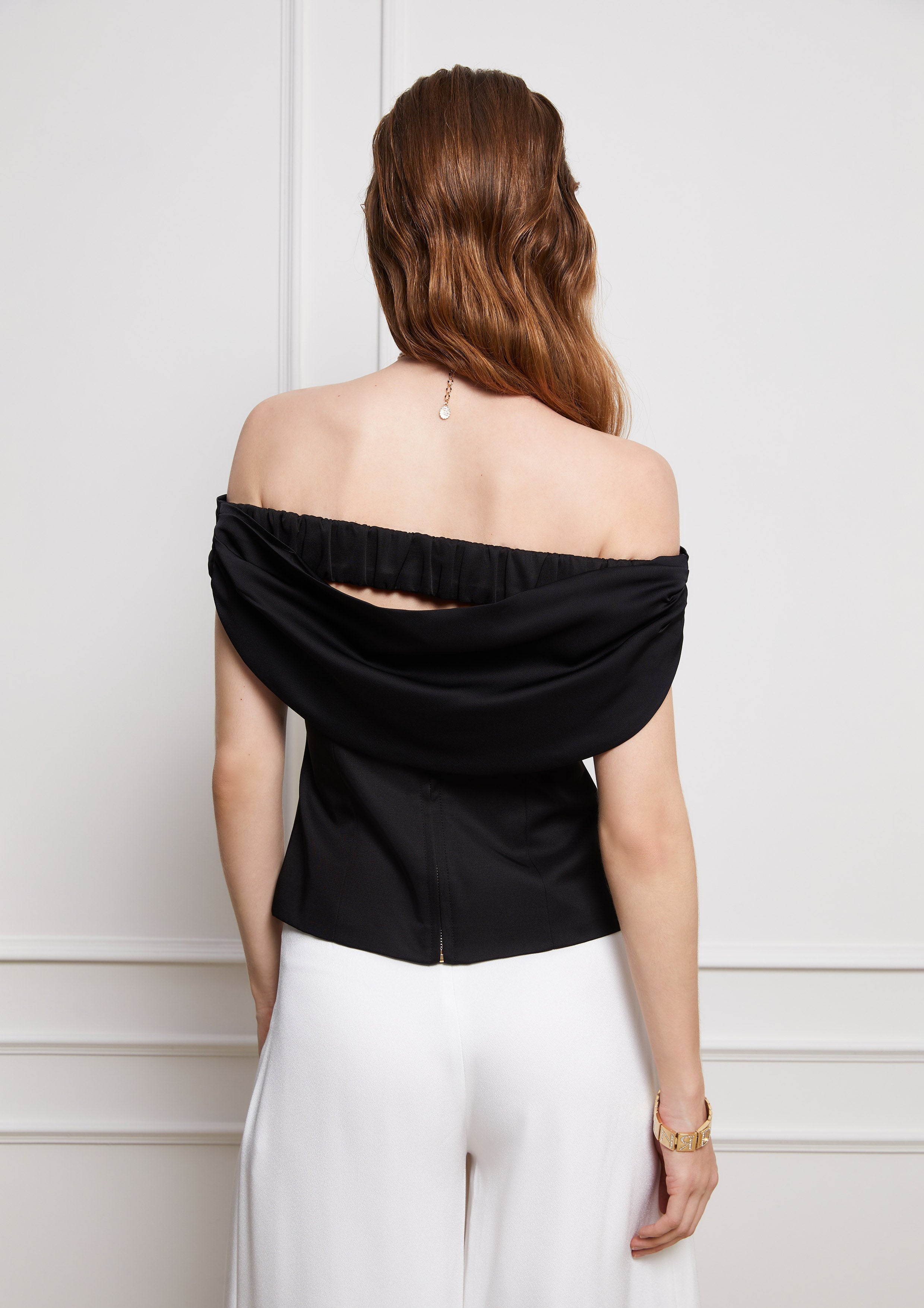 Strapless Bardot Top Lost In Museum Collection