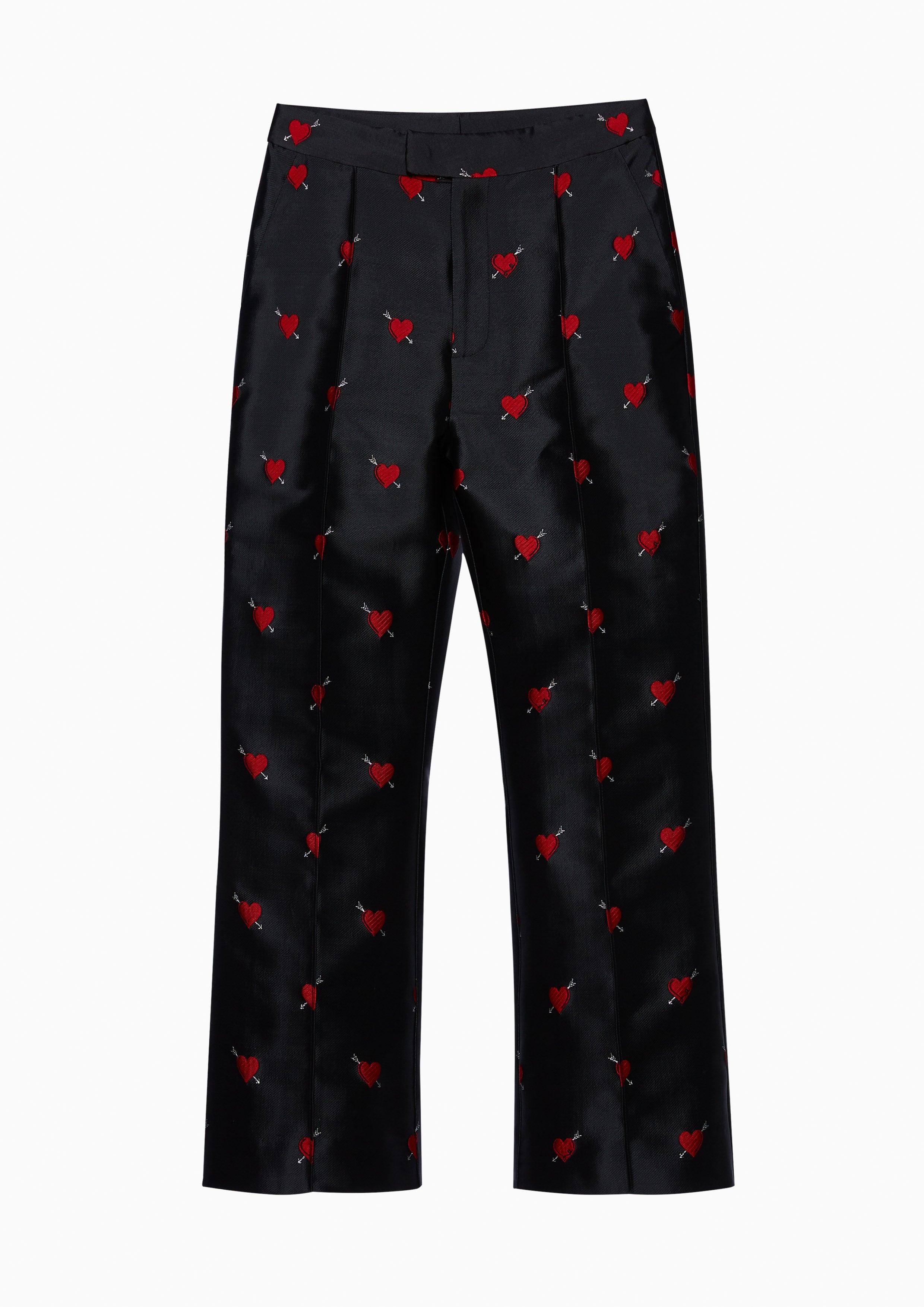 Lost in Museum Arrowed Heart Trousers Black