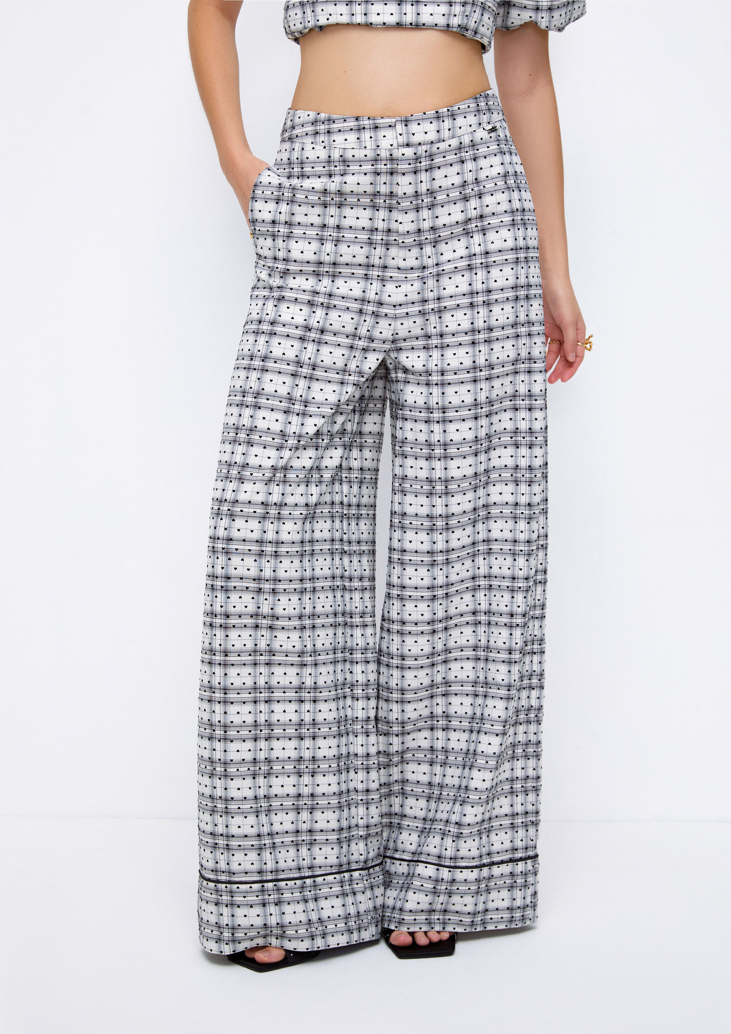 Plaid&Heart Polka Dot Wide Pants Lost In Museum Collection