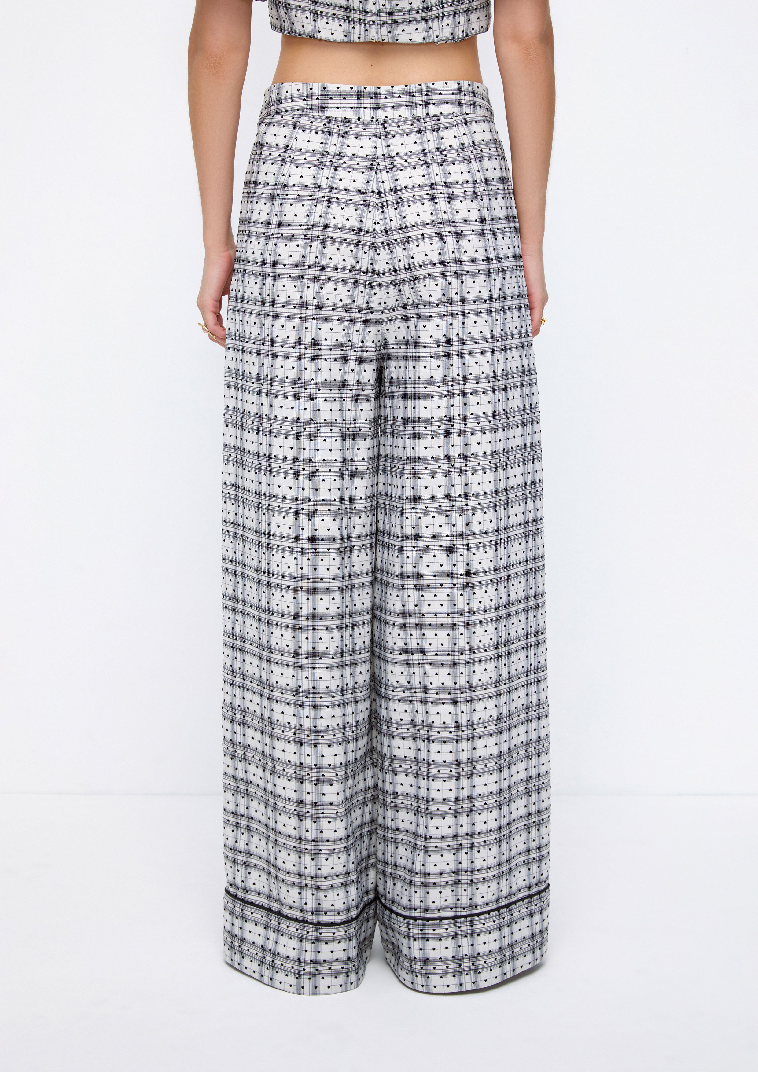 Plaid&Heart Polka Dot Wide Pants Lost In Museum Collection