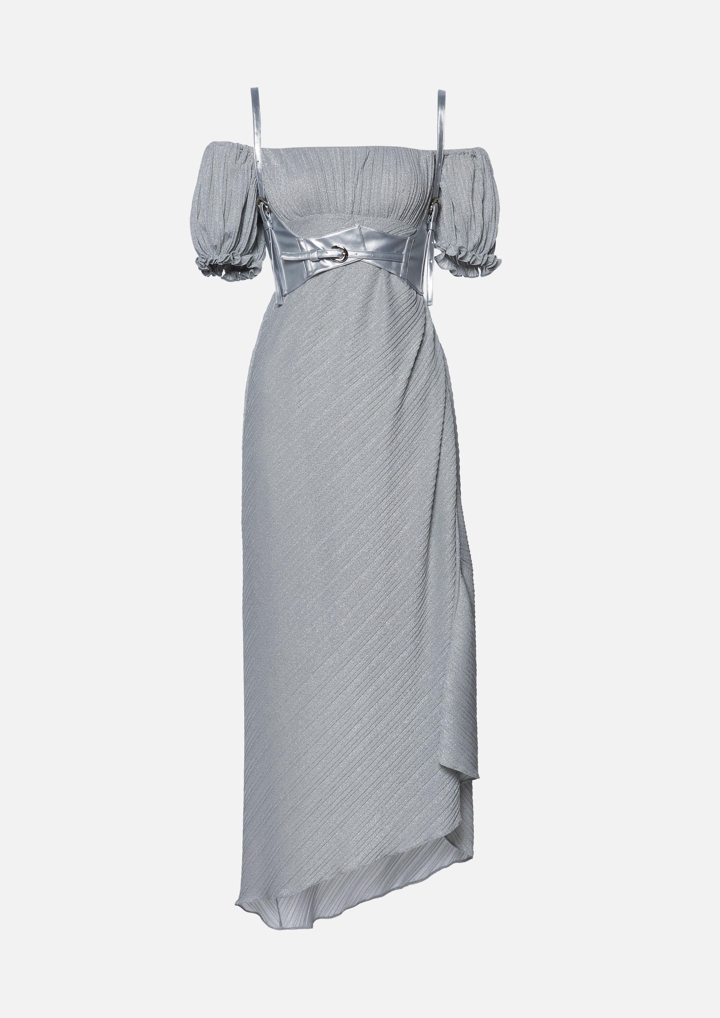 Lost in Museum Hera's Elegance Maxi Dress Grey