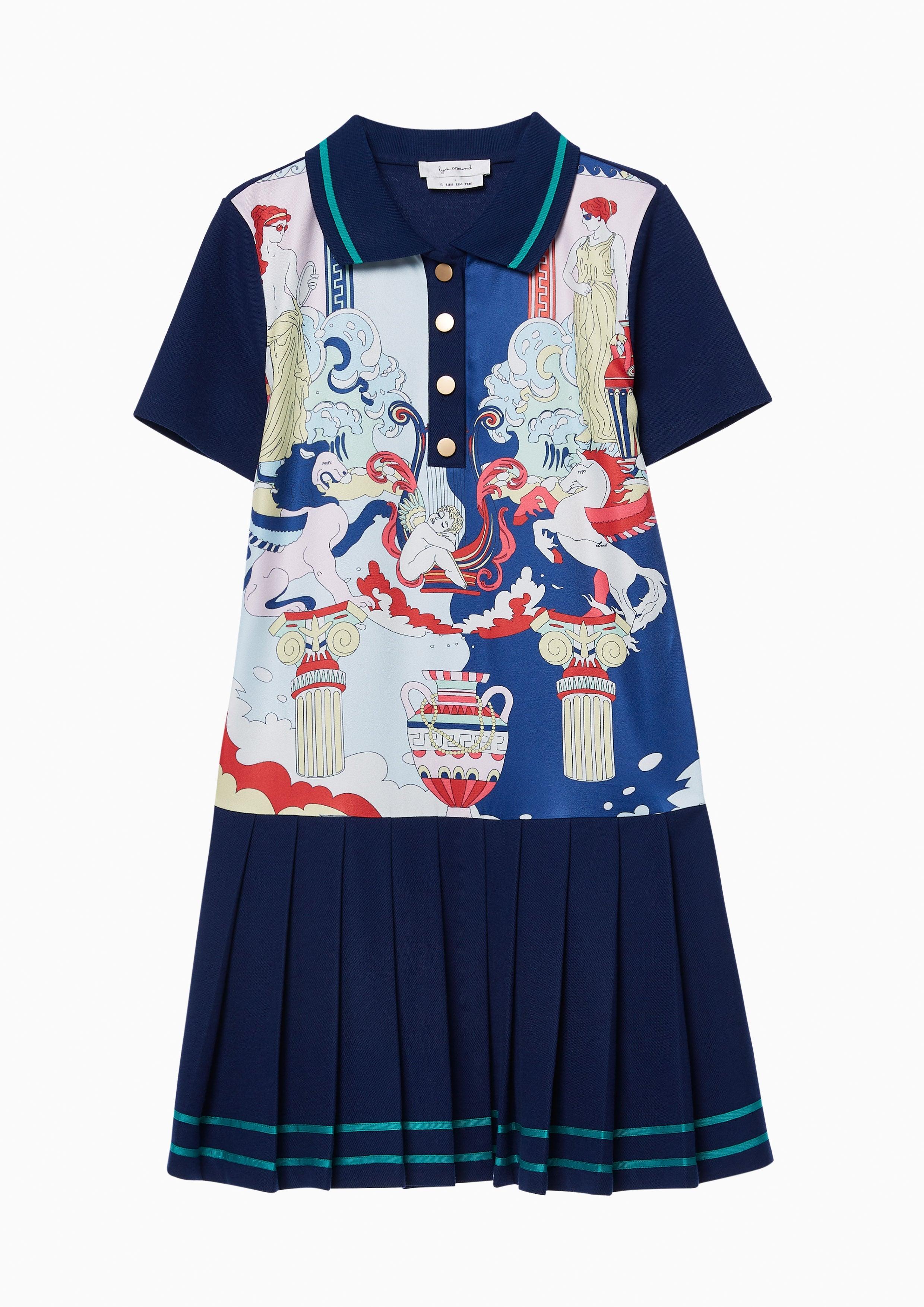 Lost in Museum Elysian Muse Polo Dress Navy