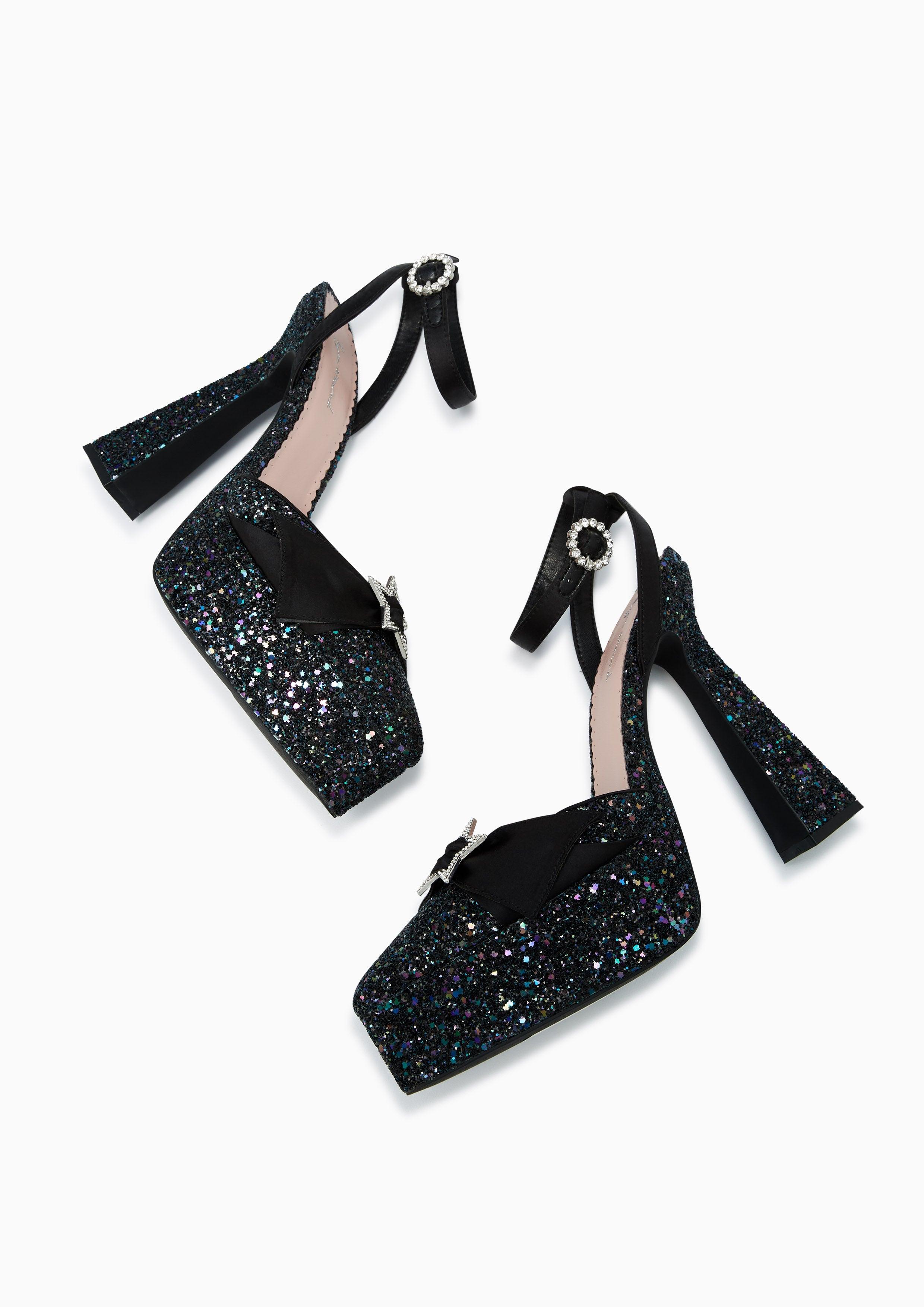 Starry High Heel Mules