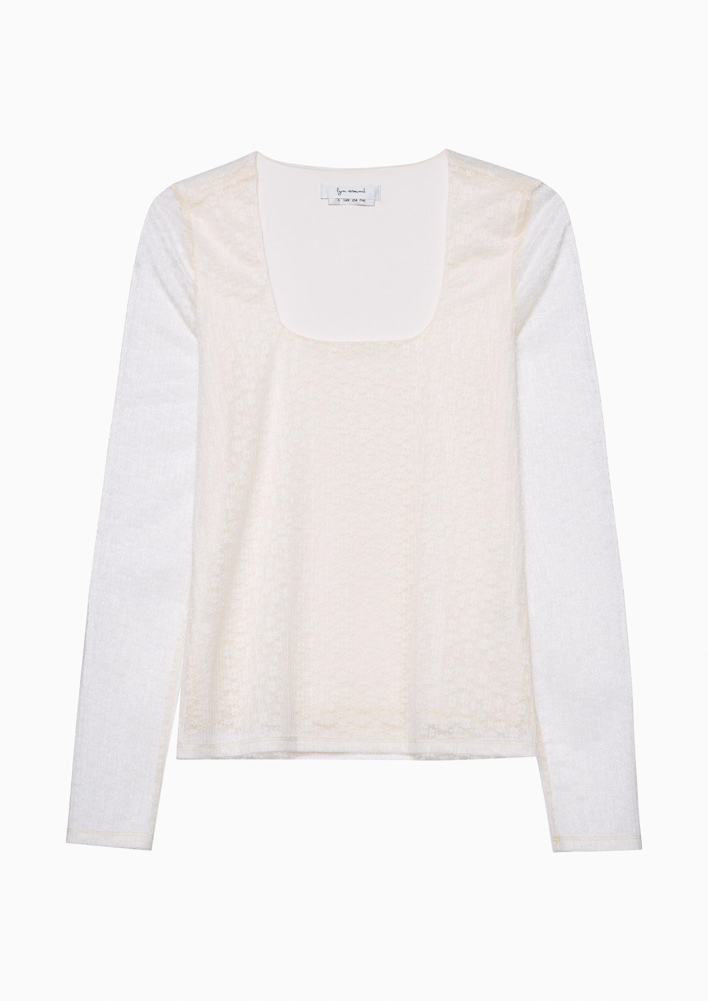 Lost in Museum Lace Long Sleeve Top Cream