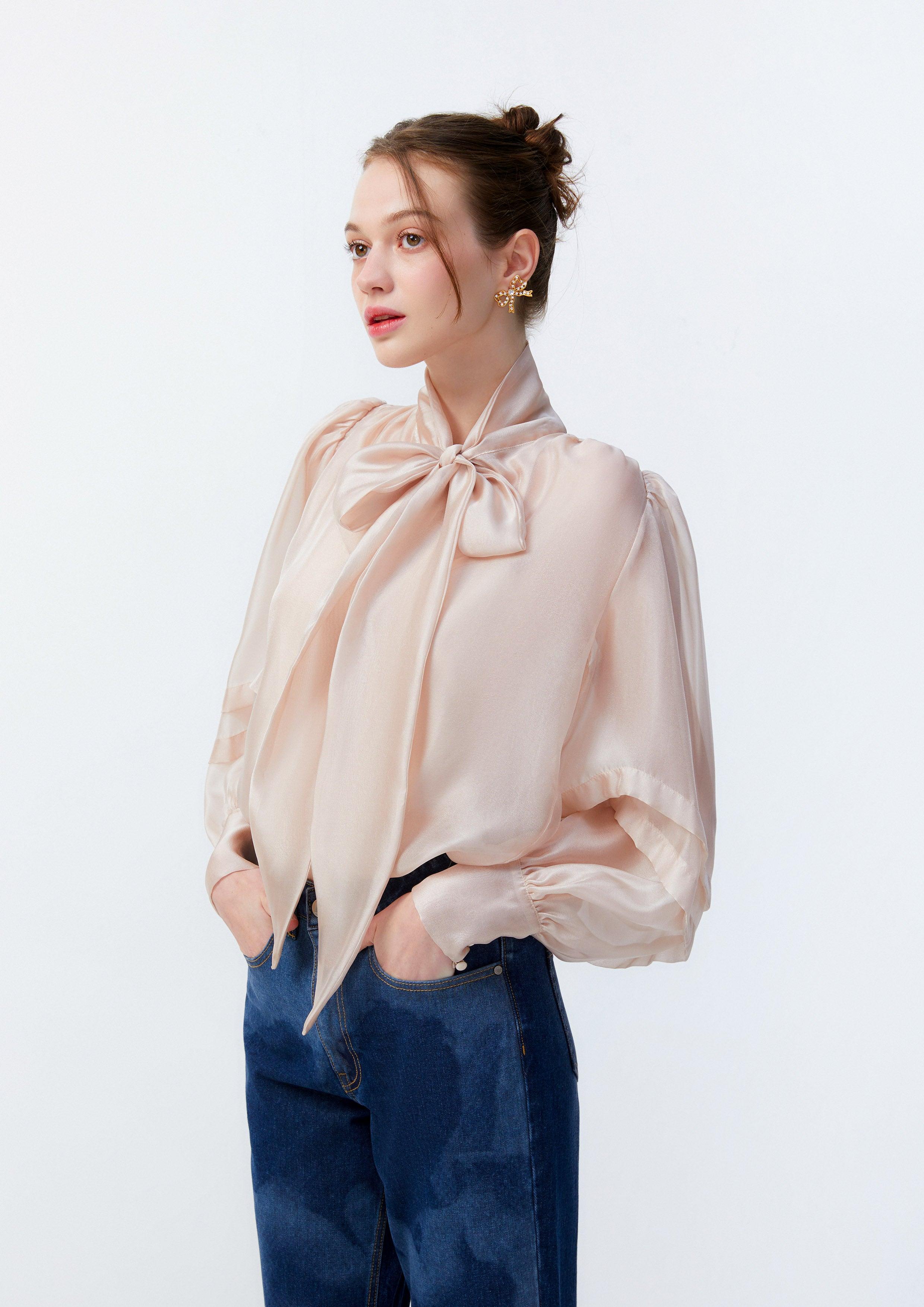 Lost In Museum Princess Sheer Blouse Cream