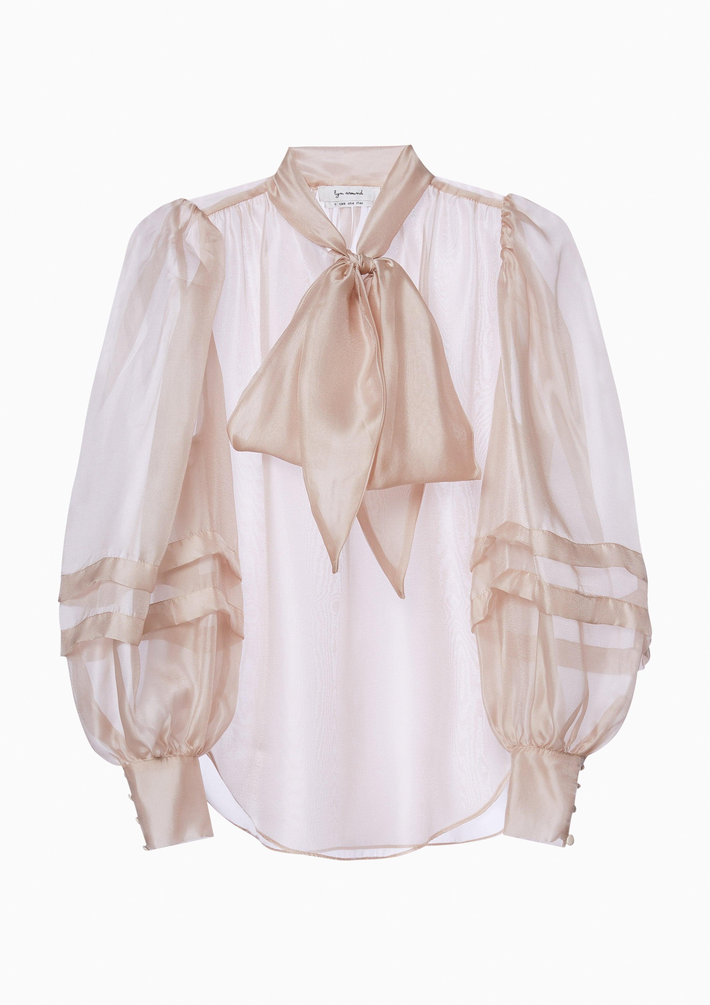 Lost In Museum Princess Sheer Blouse Cream