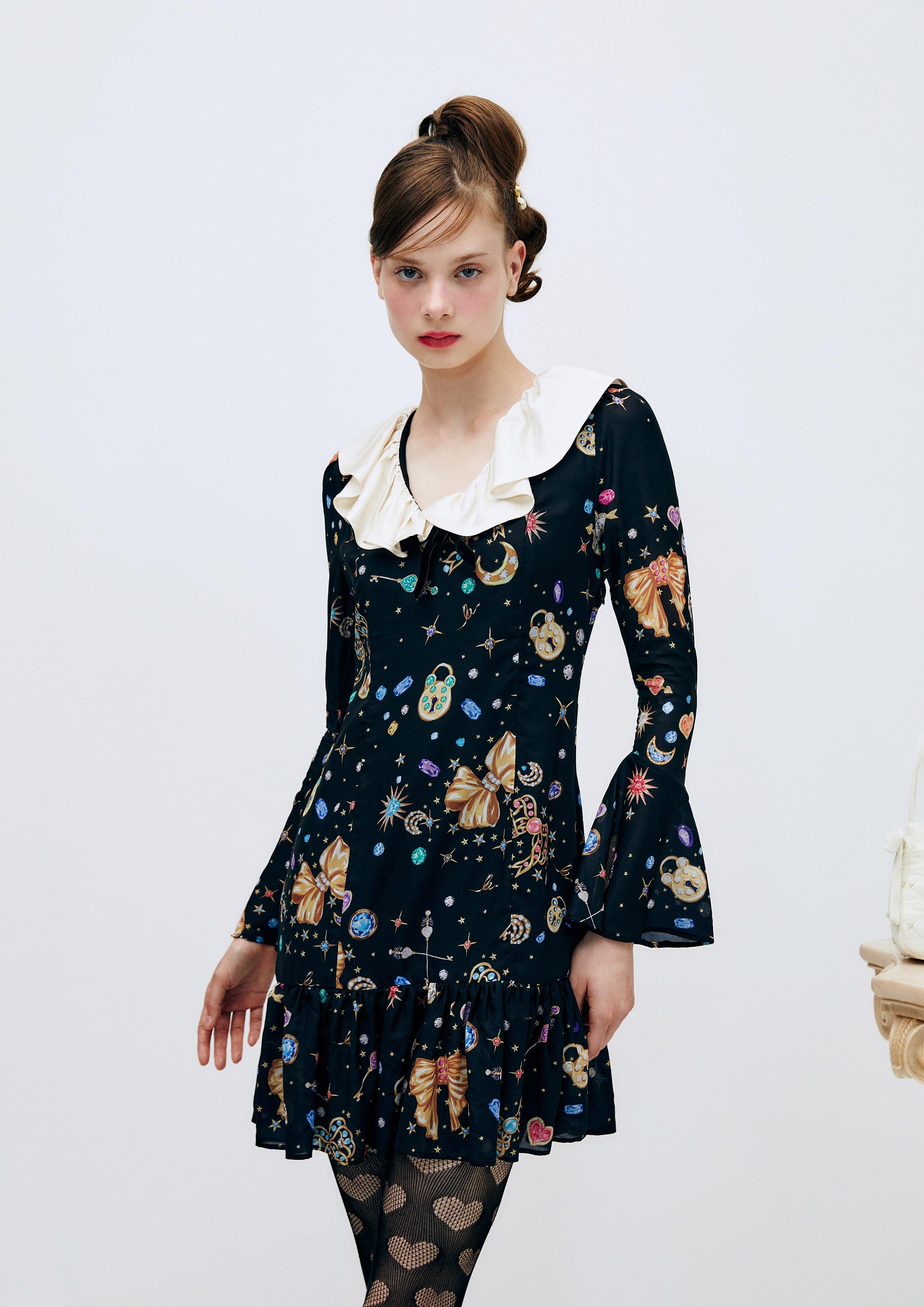 Lost in Museum Jewel Jubilee Dress Black