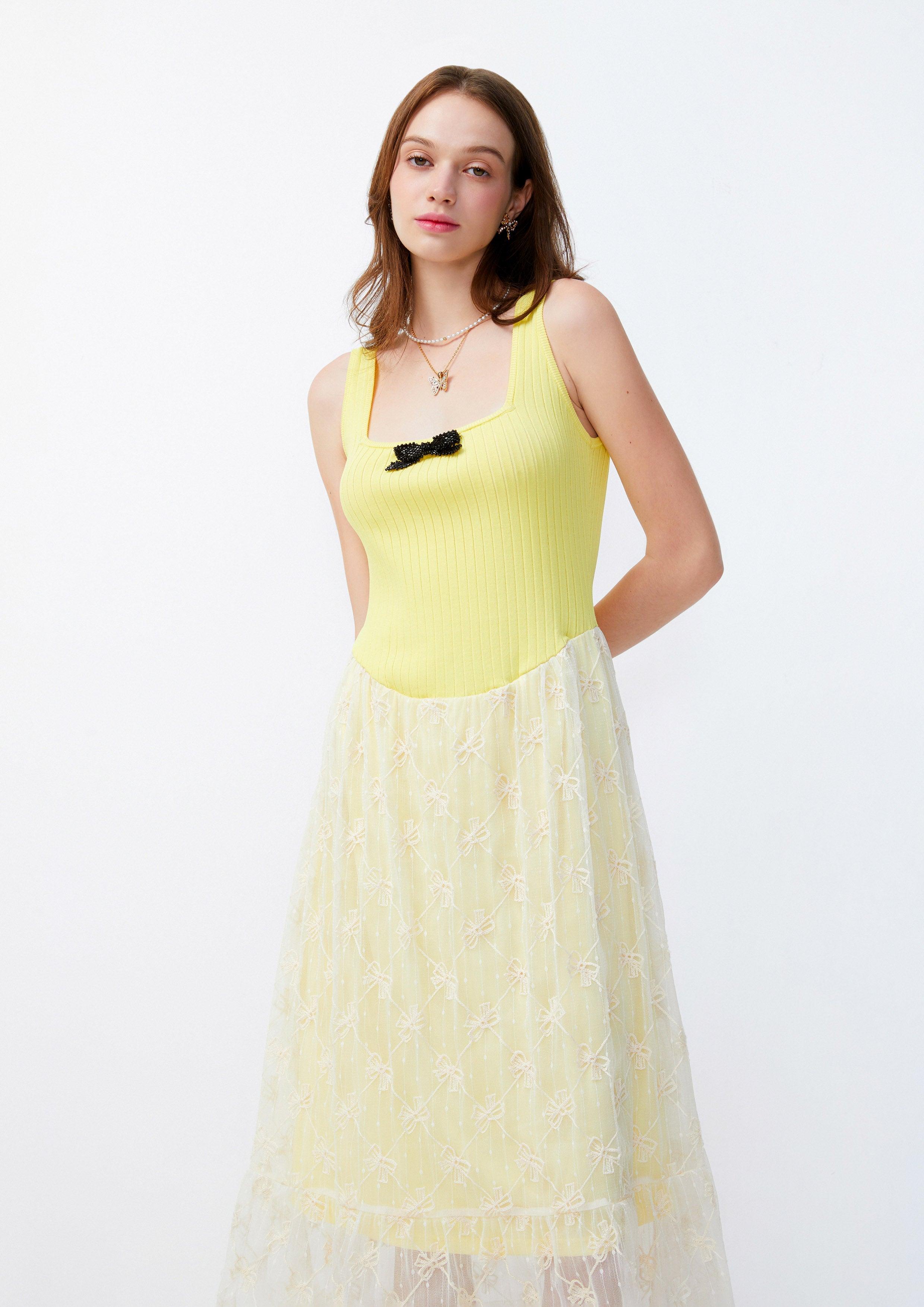 Lost in Museum Radiant Gemstone Maxi Dress Yellow