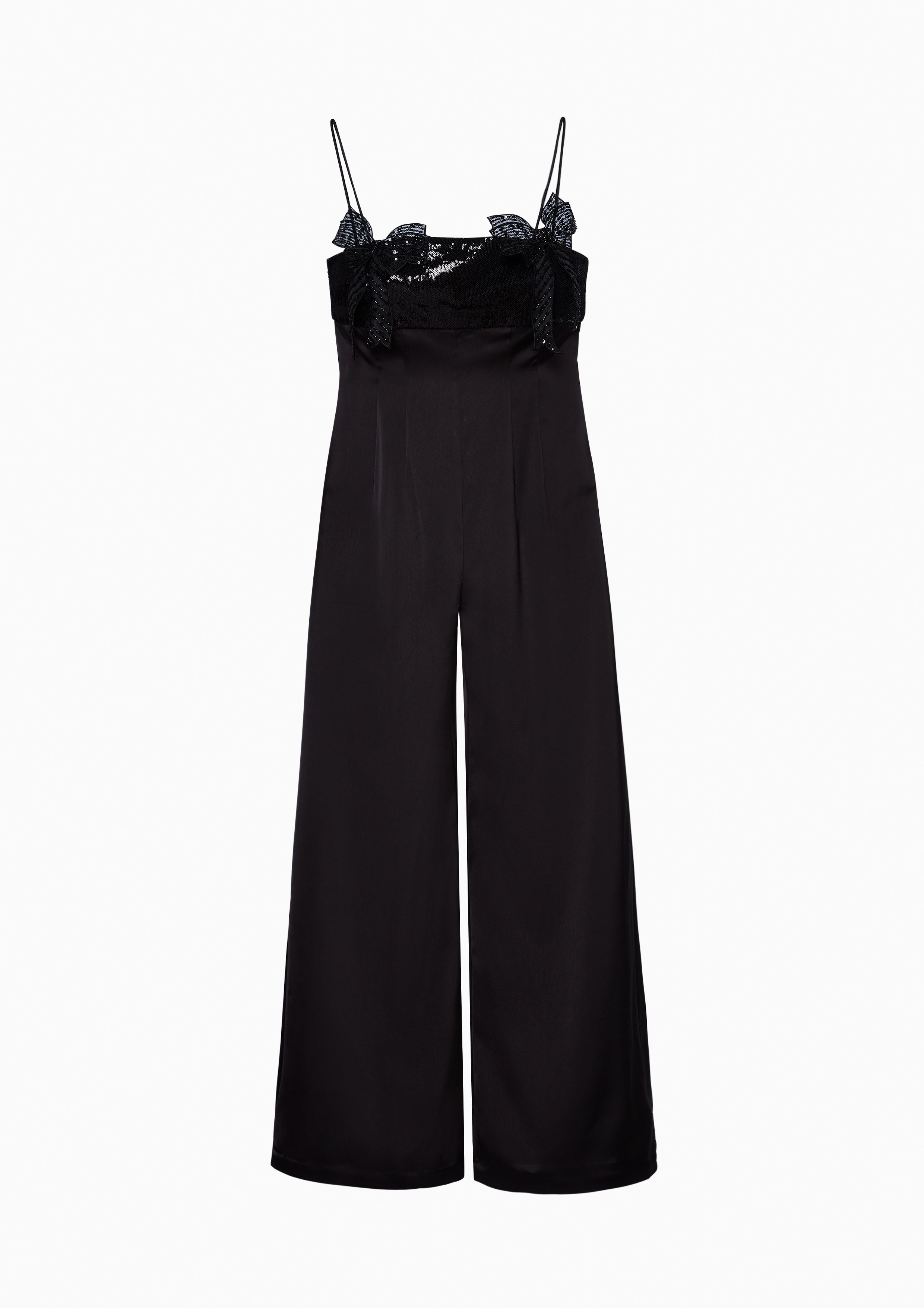 Bow Trim Spaghetti Strap Jumpsuit Lost In Museum Collection