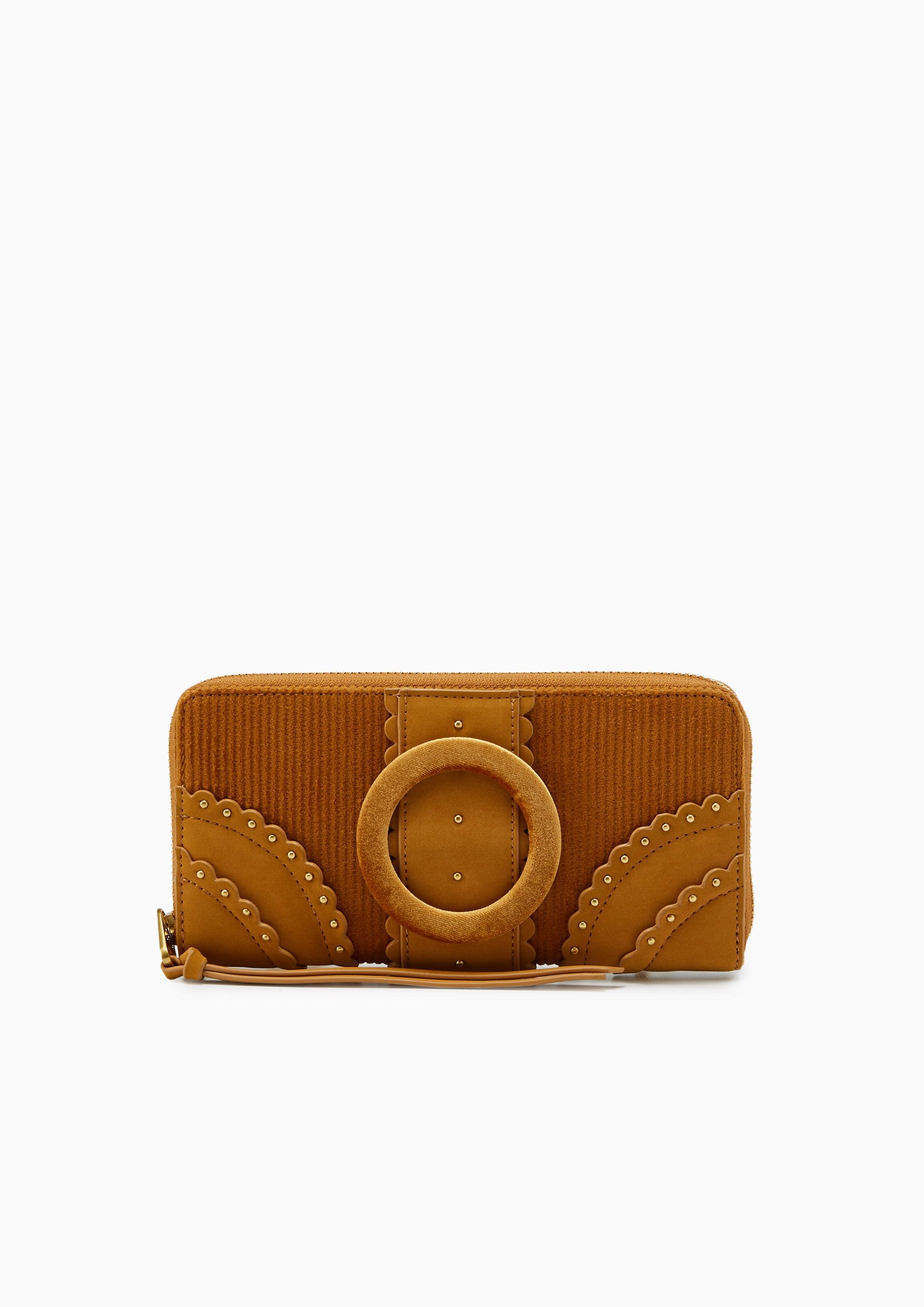 Poppie Long Wallet On Chain Brown