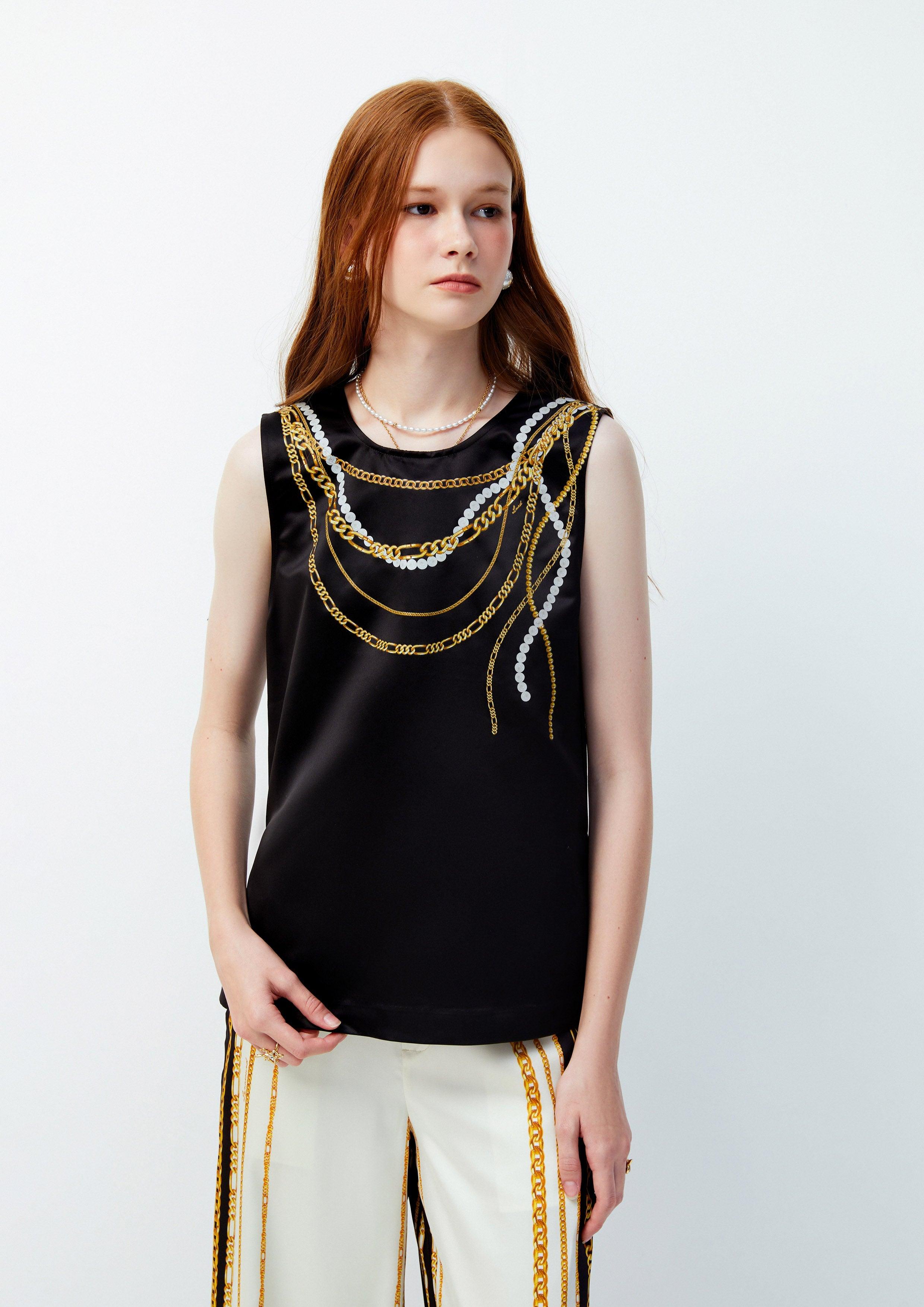 Lost in Museum Divine Echo Luxe Blouse Black