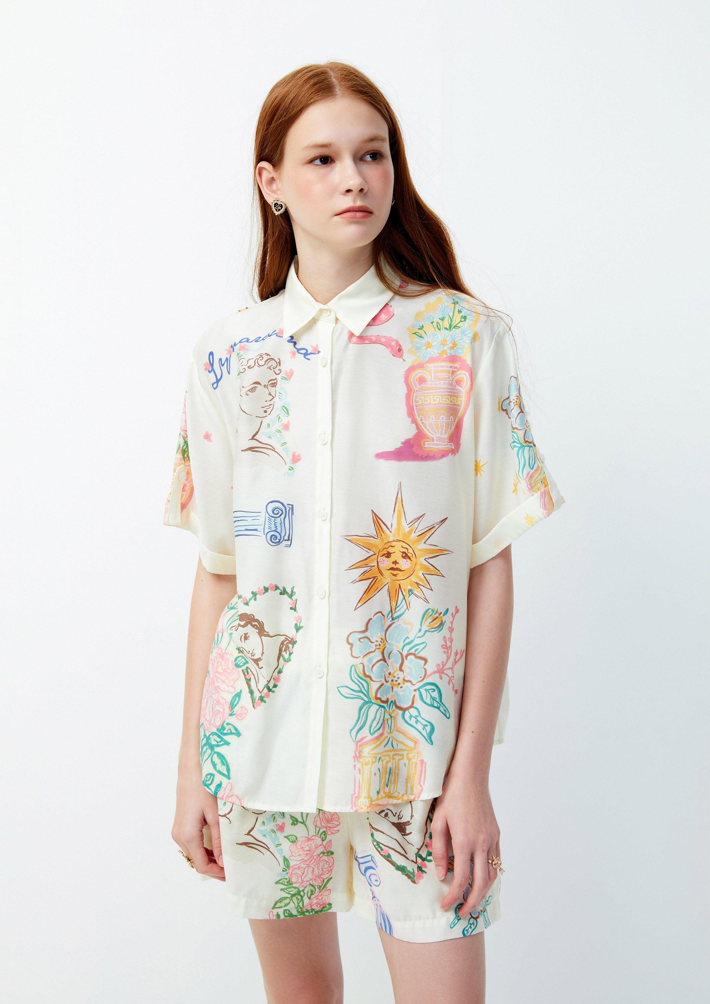 Lost in Museum Elysian Joy Echo Shirt Multi Color