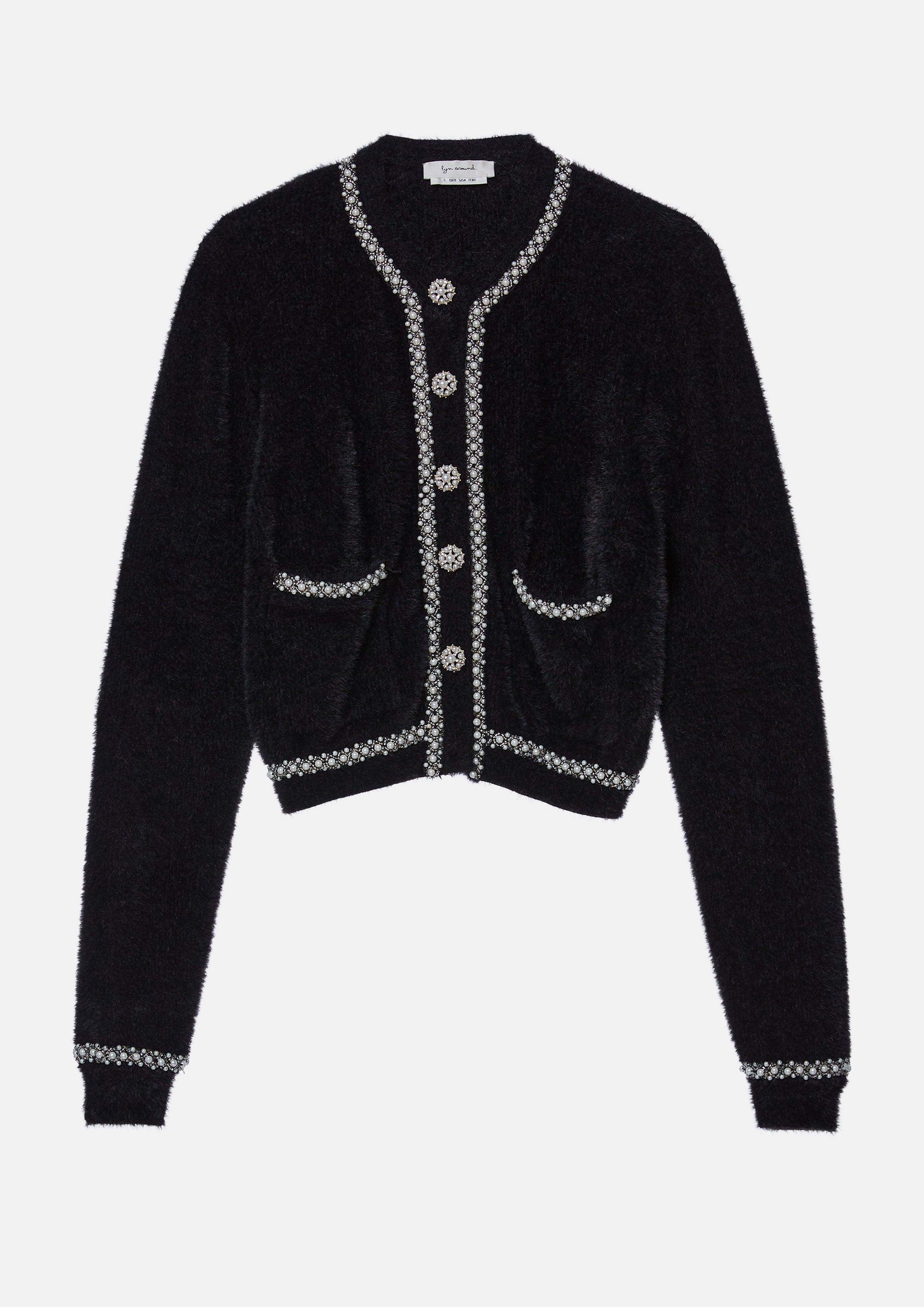 Lost in Museum Pearl Belle Cardigan Black