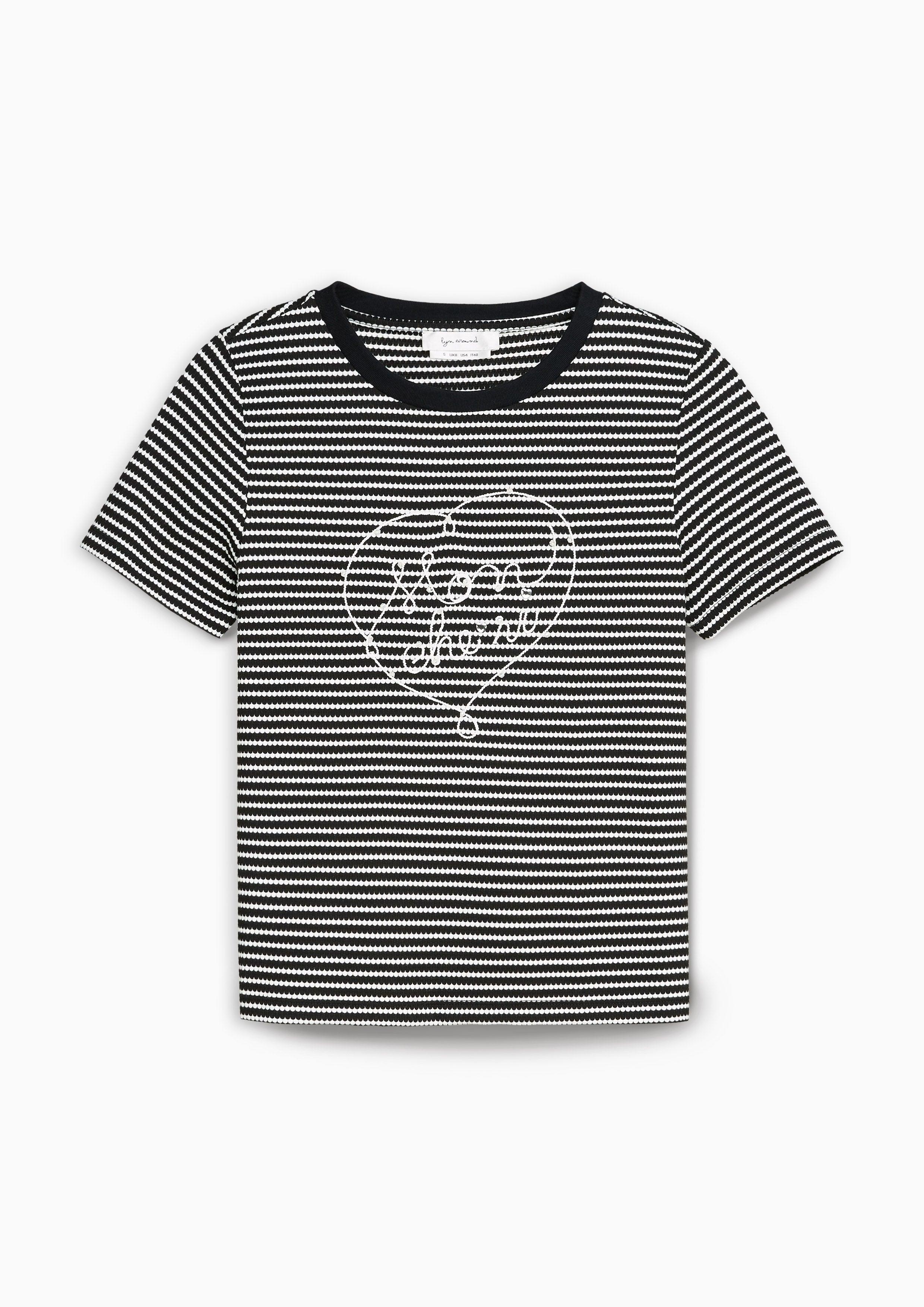 Lost In Museum Striped Line Classic Tee Black