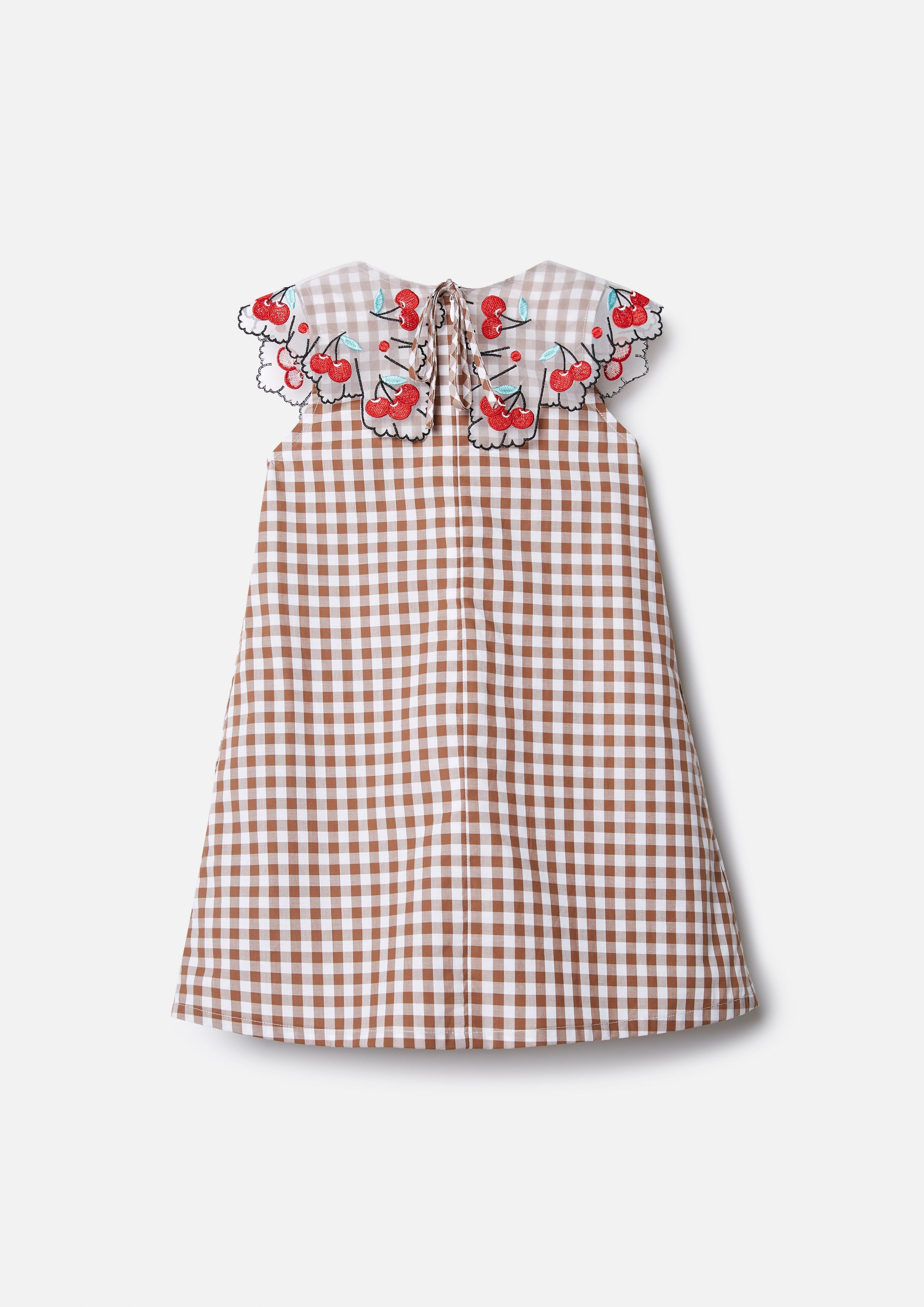 Sleeveless Checkered Dress For Girls Lost In Museum Collection