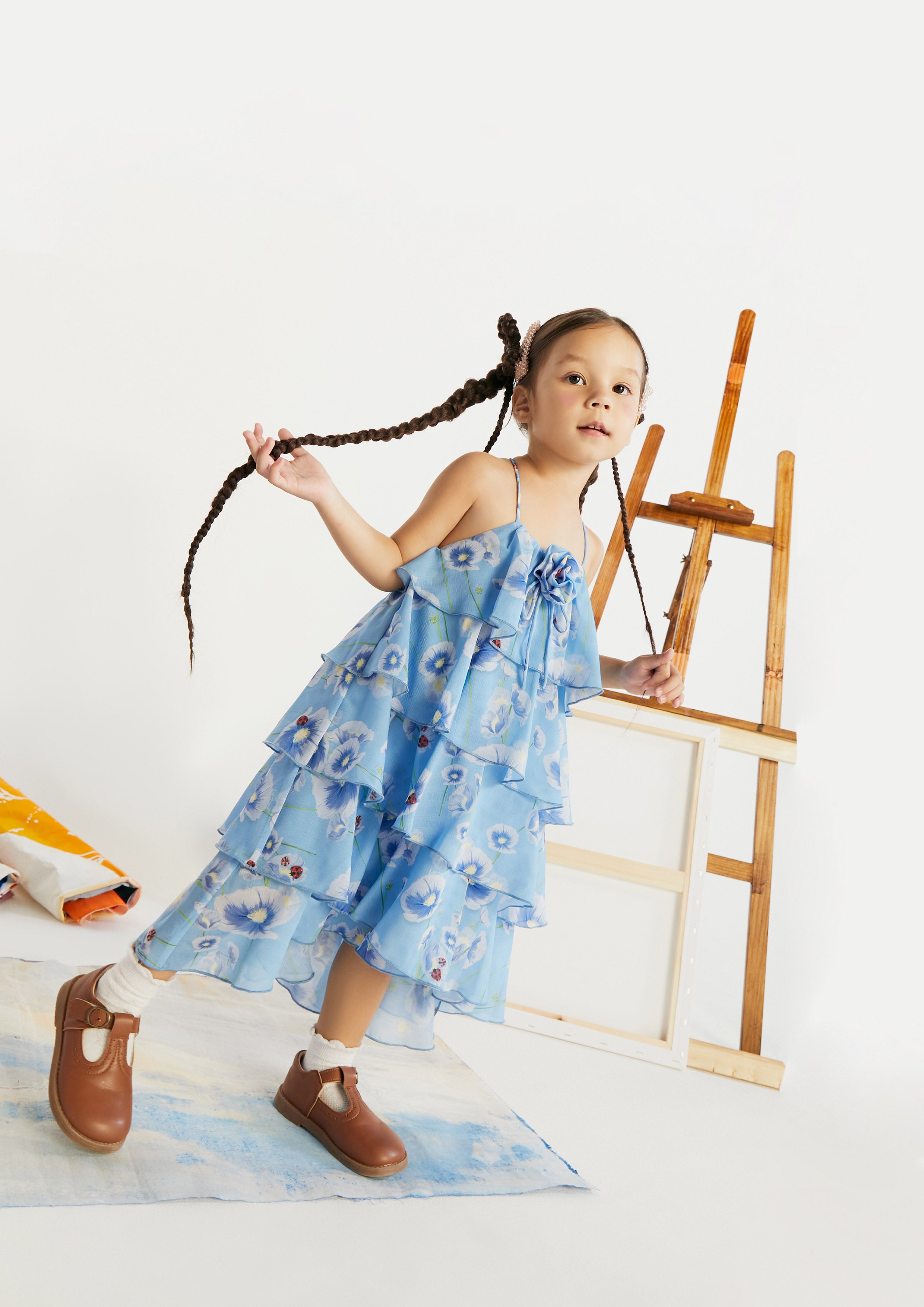 Floral Tiered Halter Dress For Girls Lost In Museum Collection