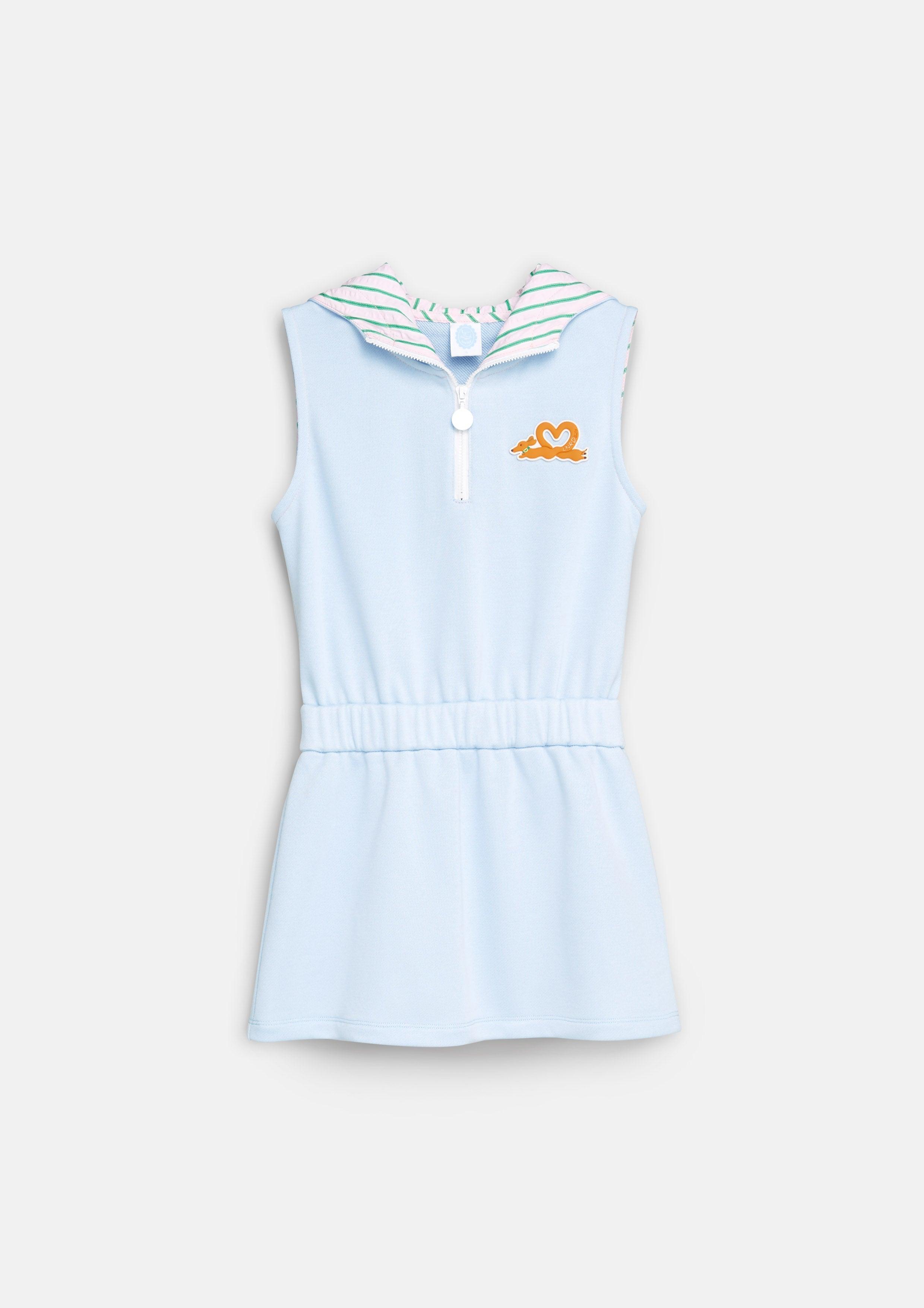 Lost In Museum Woof Club Midi Hood Dress Blue