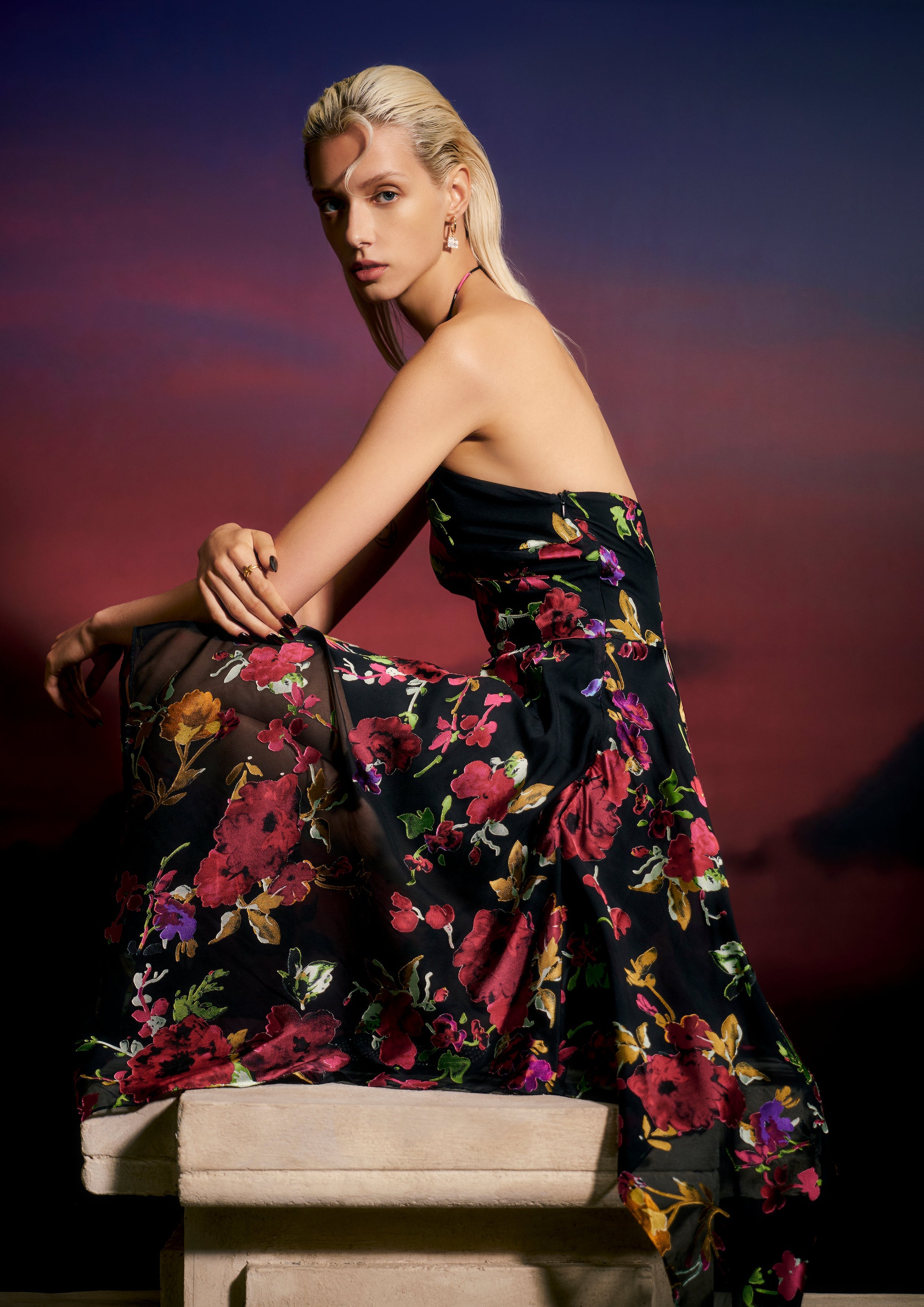 Floral Midi Dress Lost In Museum Collection