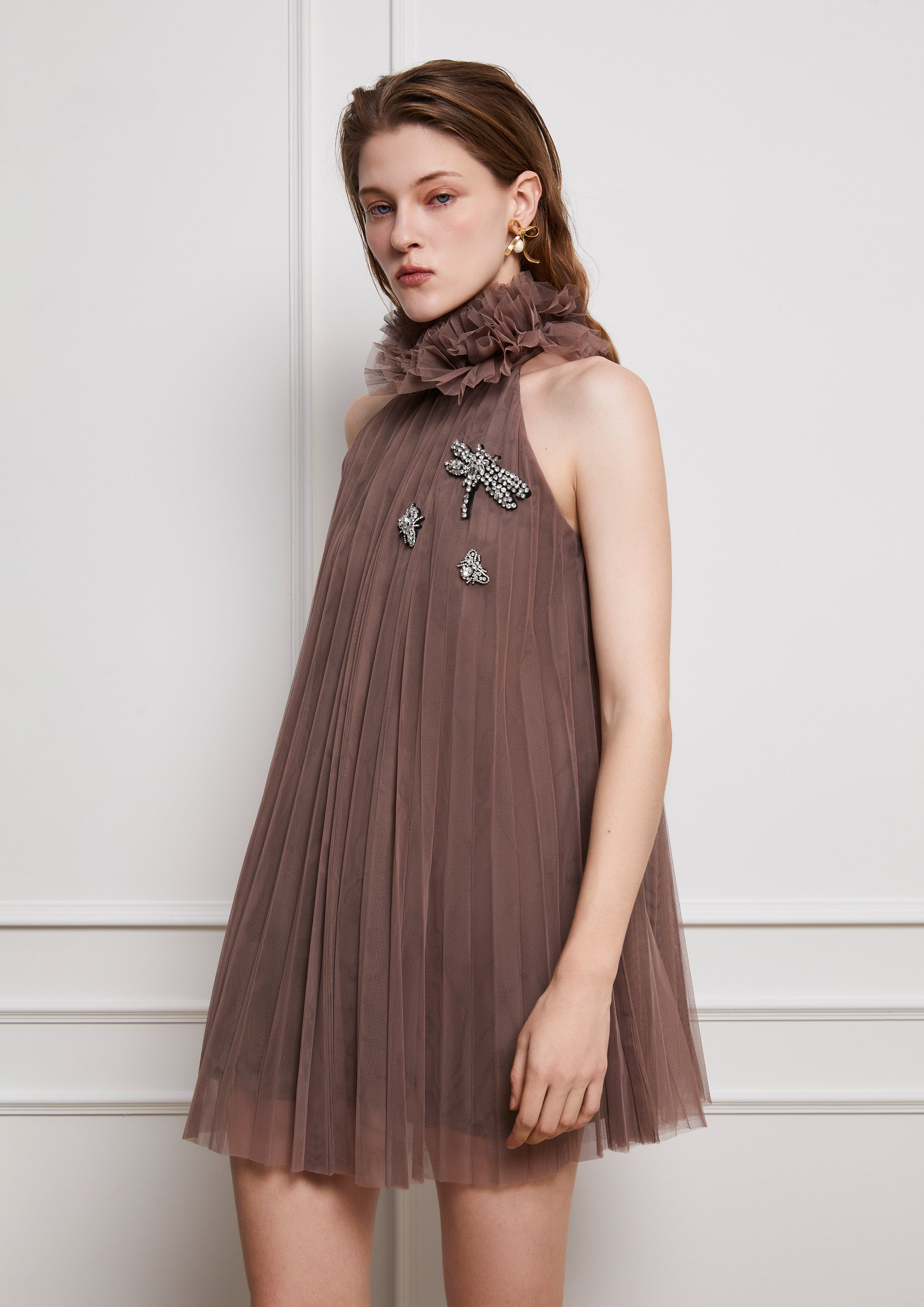 Pleated Mini Tent Dress Lost In Museum Collection