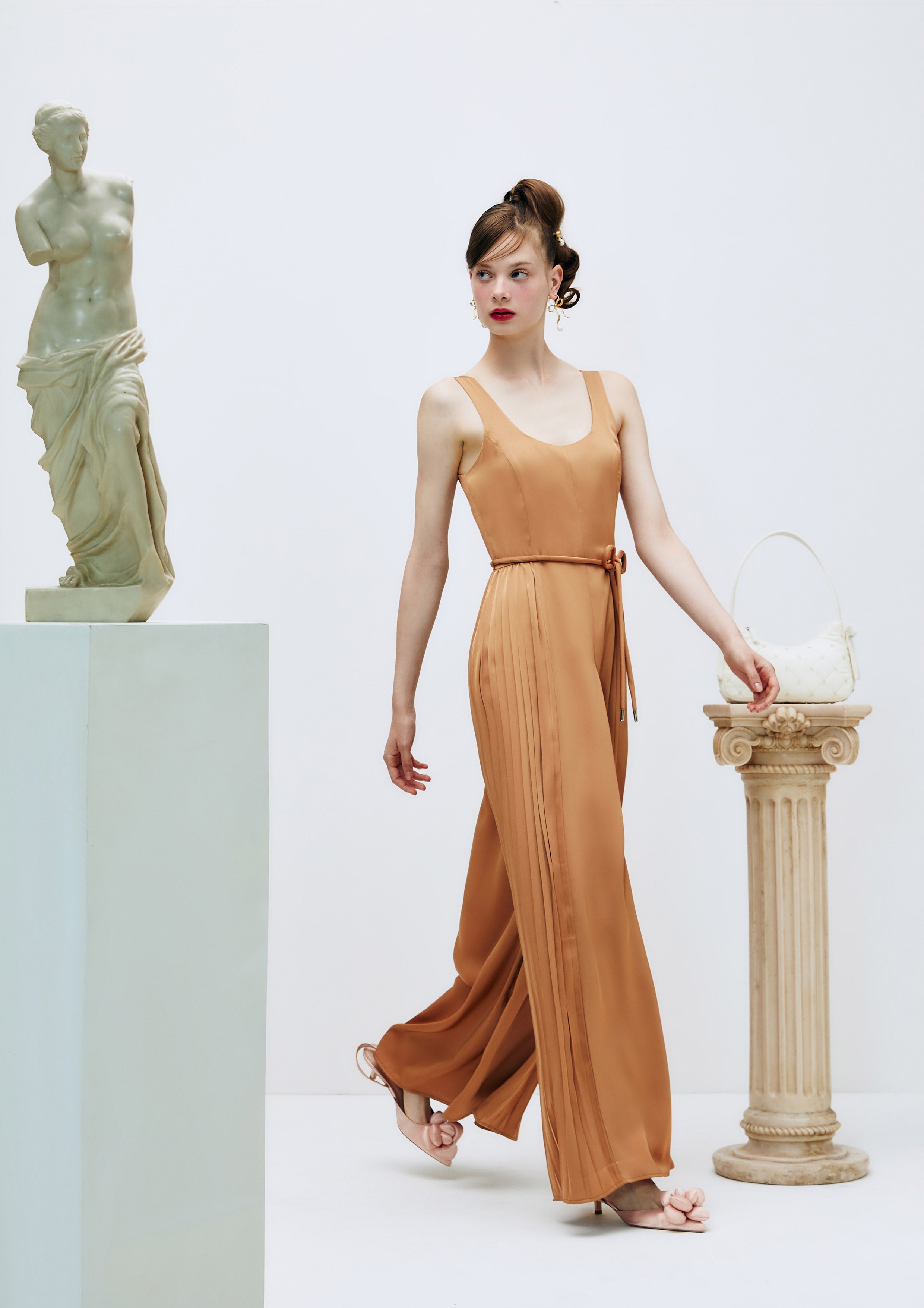 Pleated Elegant Jumpsuit Lost In Museum Collection