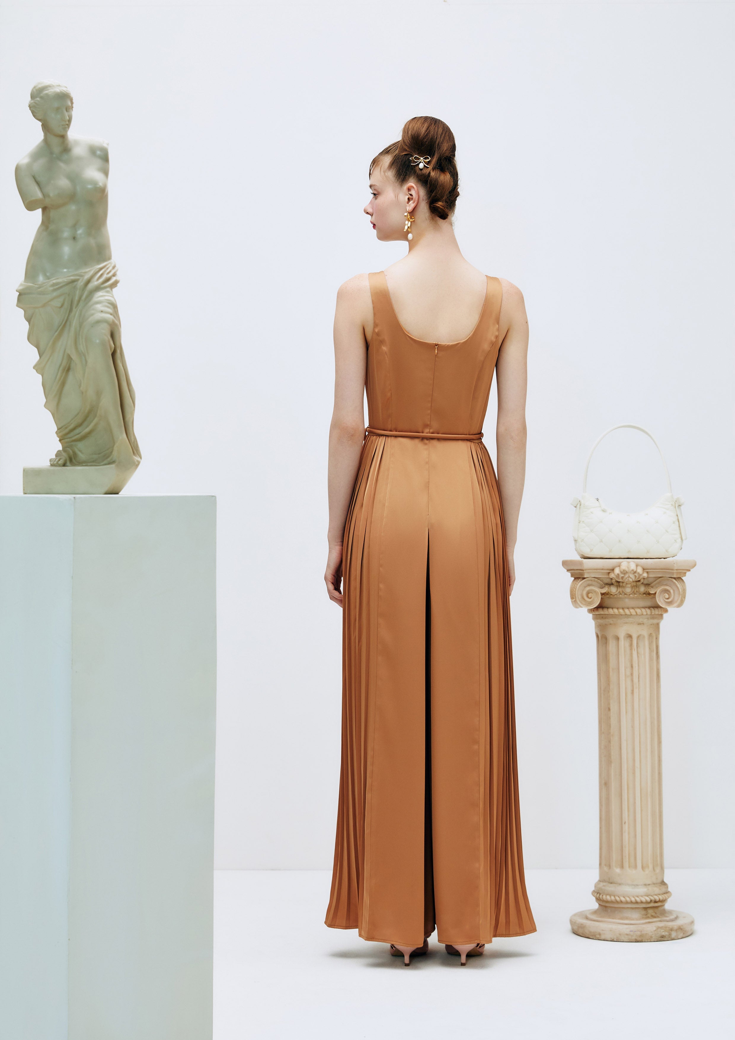 Pleated Elegant Jumpsuit Lost In Museum Collection