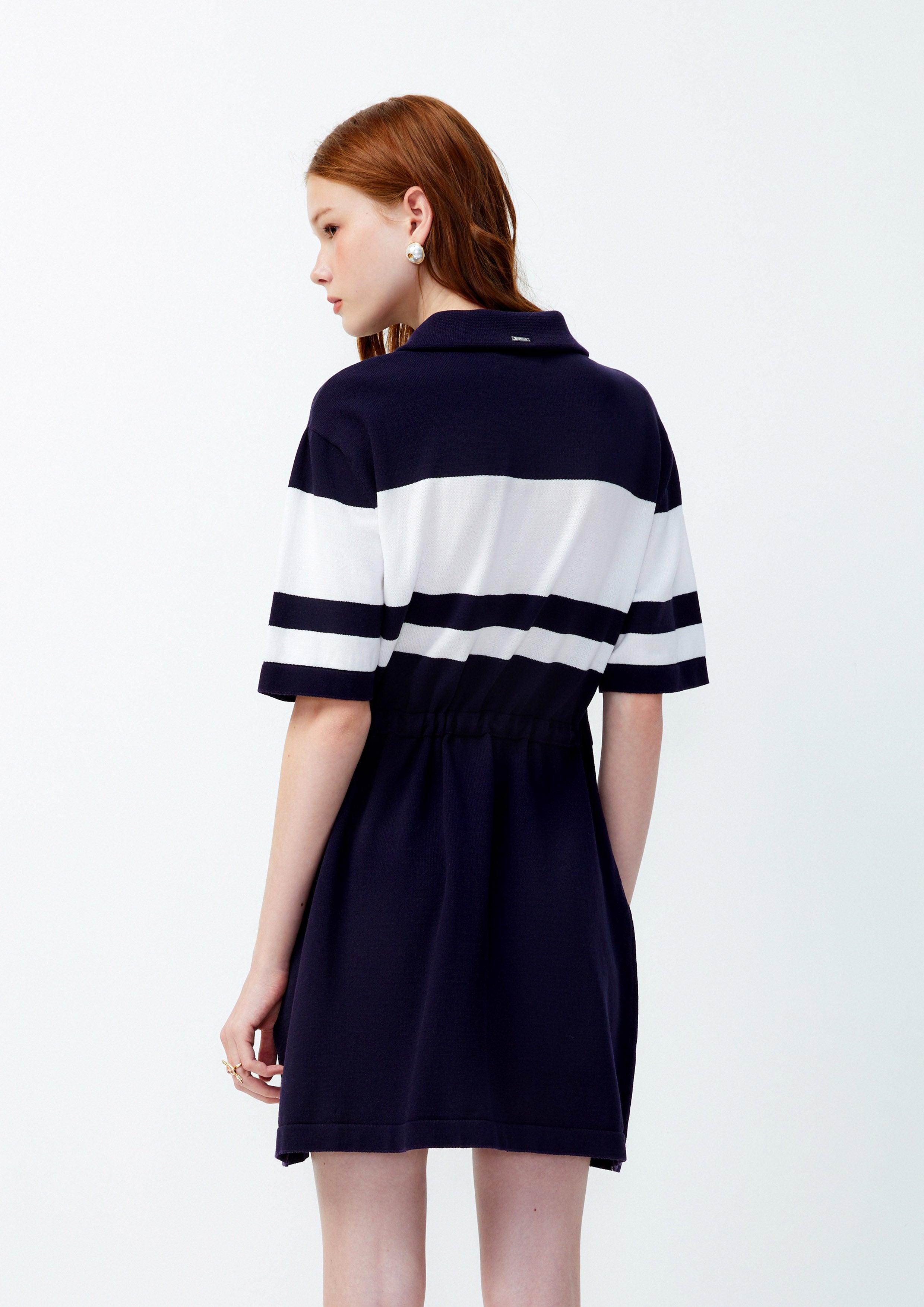 Lost In Museum Sportive Striped Dress Navy