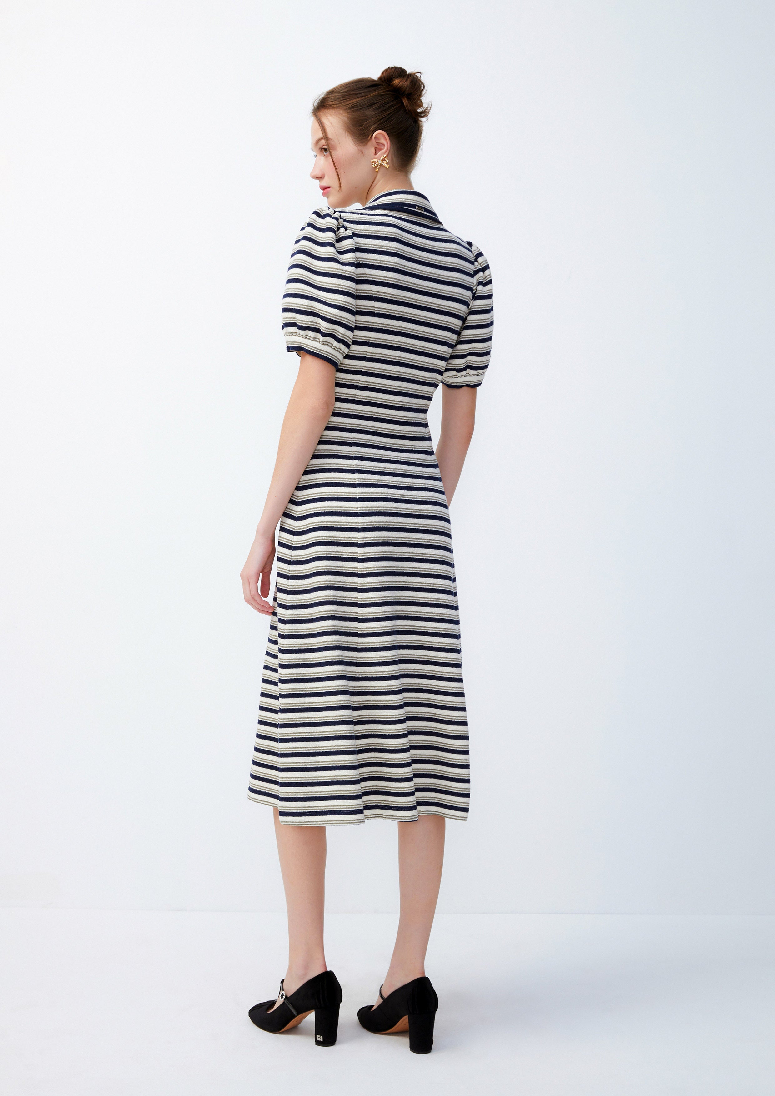 Striped Midi Shirt Dress Lost In Museum Collection