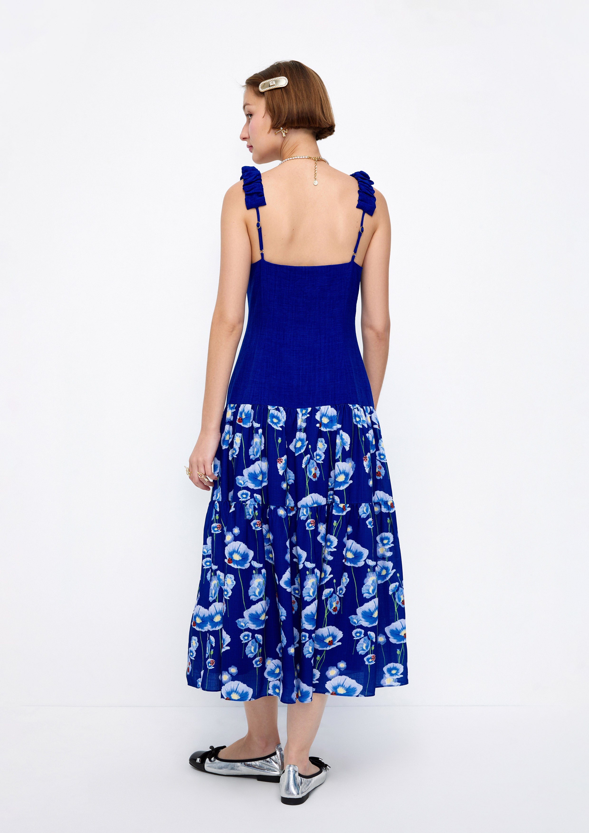 Flowery Ladybug Midi Dress Lost In Museum Collection