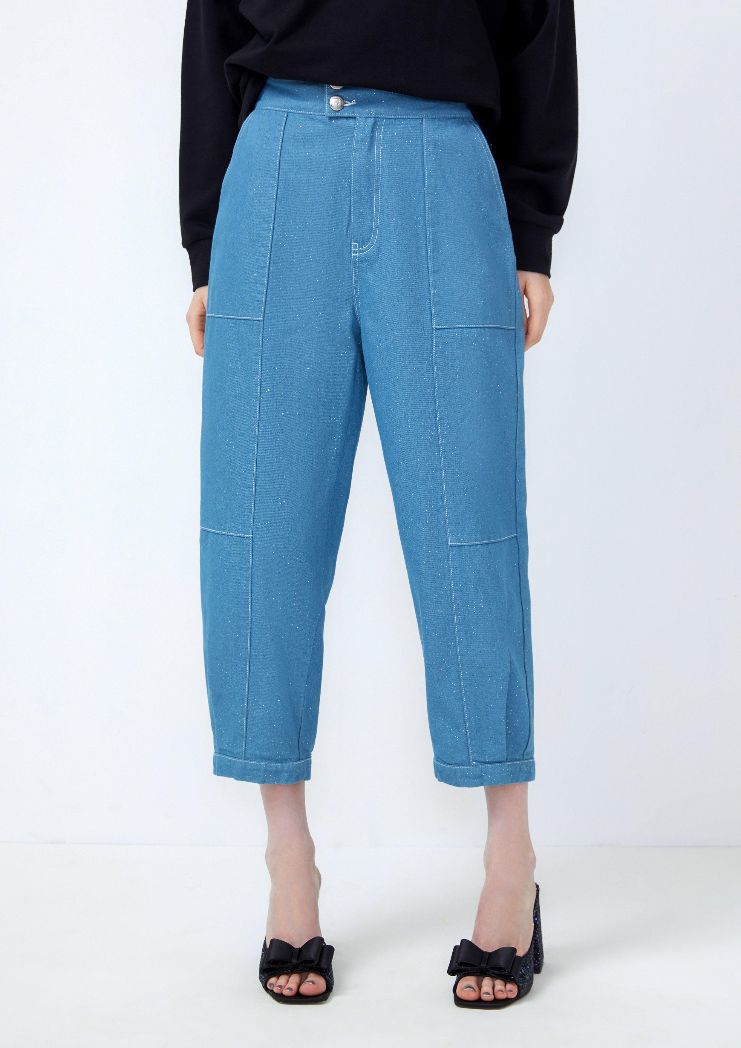 Lost in Museum Straight Legs Denim Pants Blue