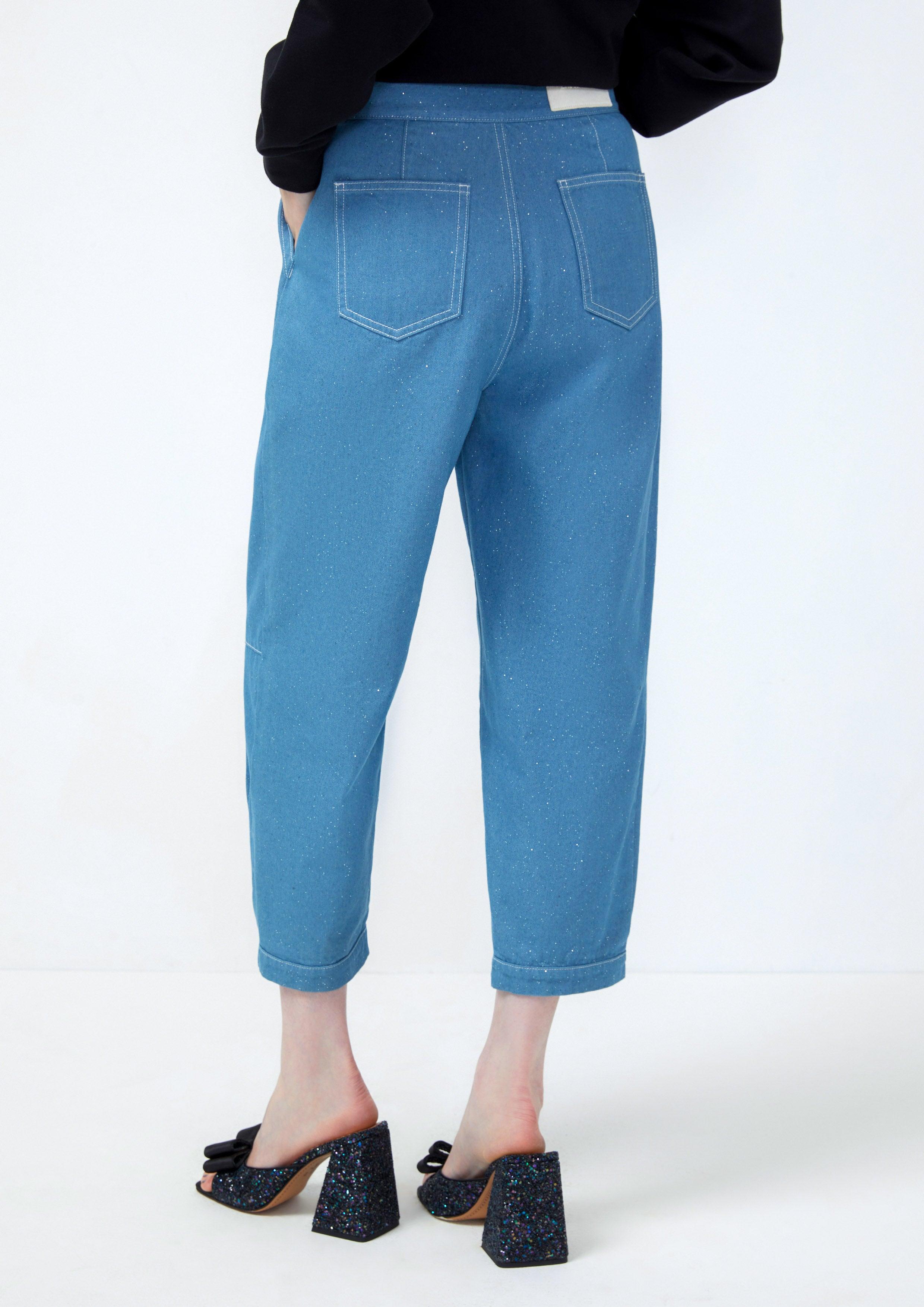 Lost in Museum Straight Legs Denim Pants Blue