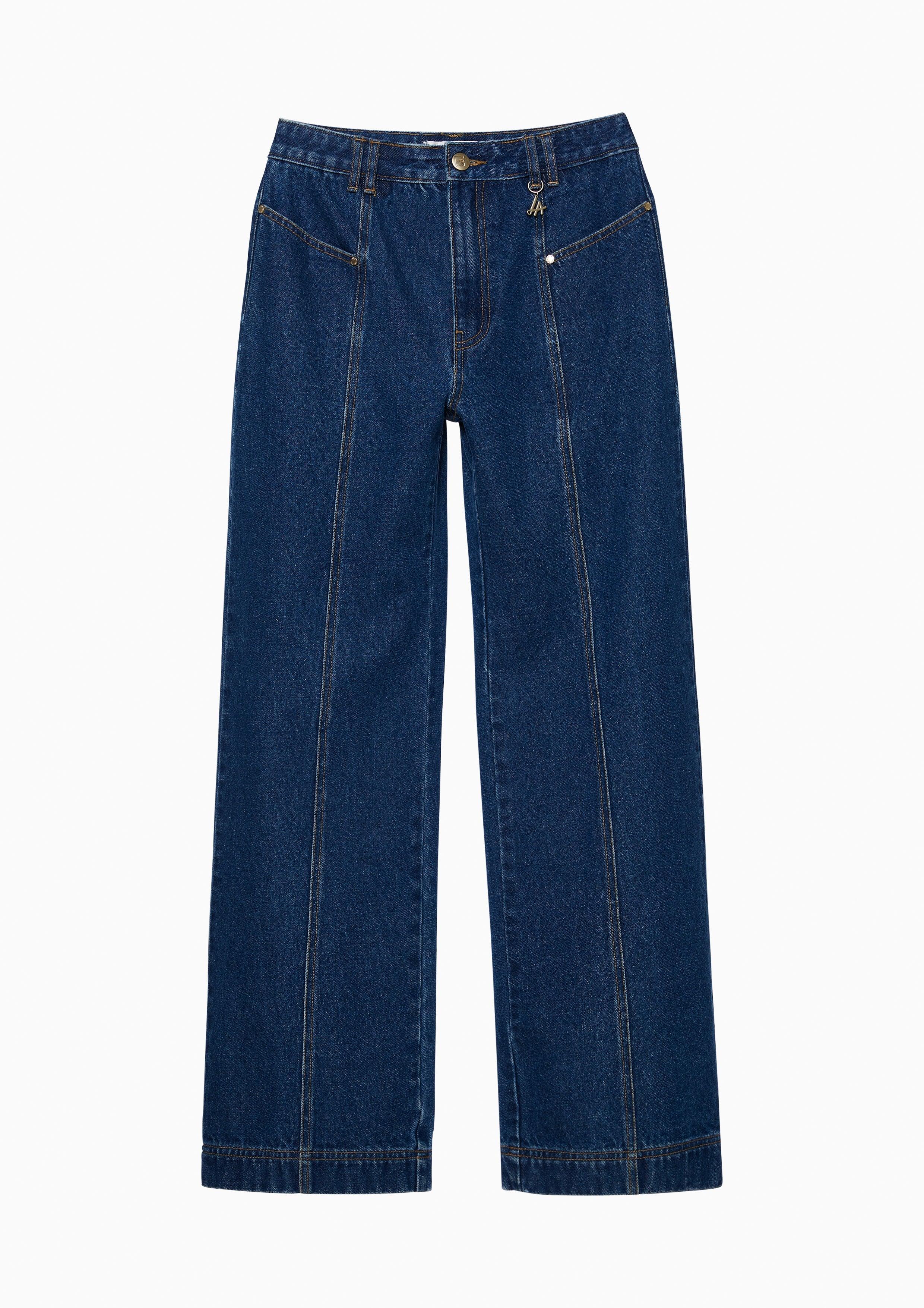 Lost In Museum Straight Legs Denim Pants Blue