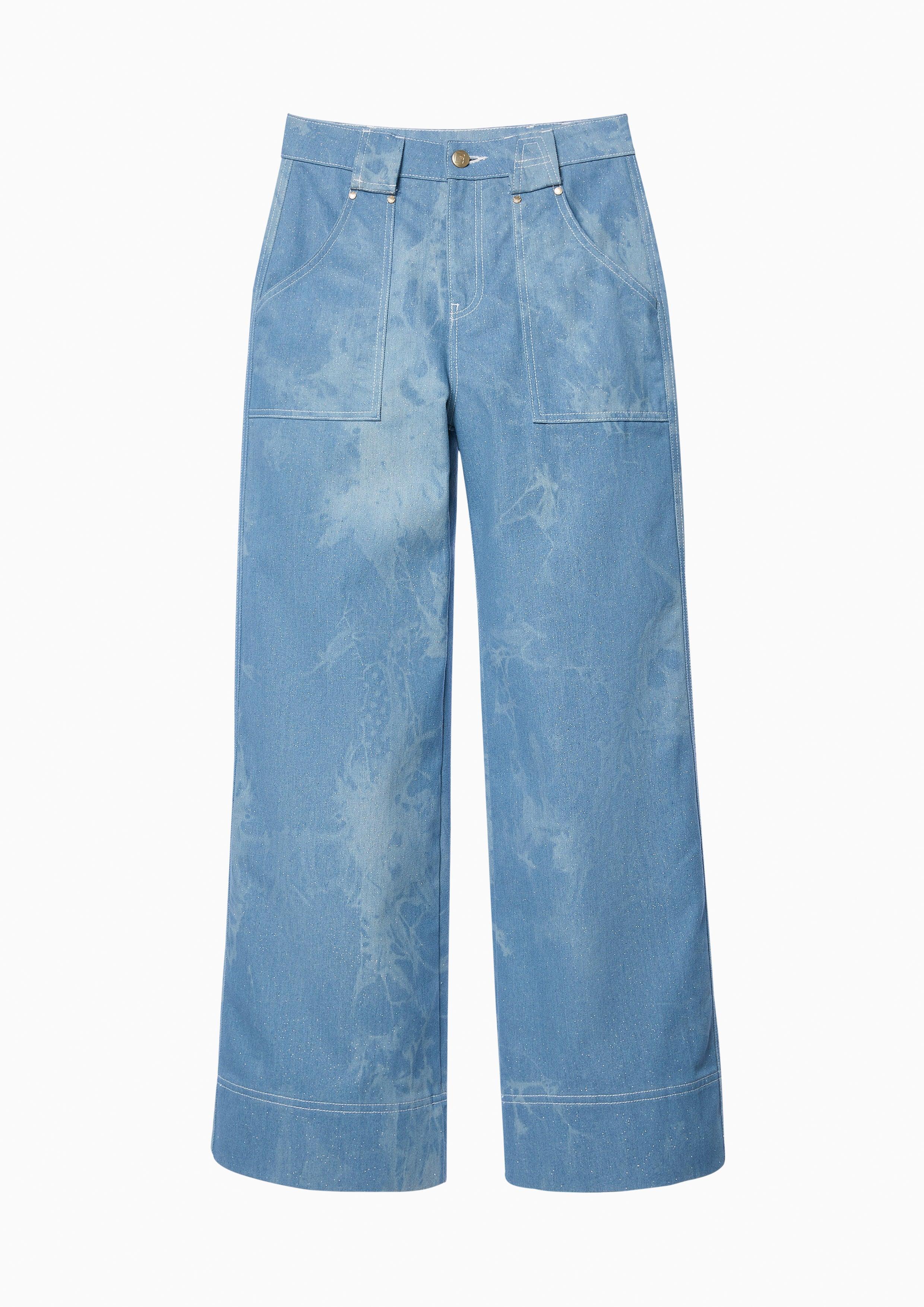 Lost in Museum Faded Denim Pants Blue