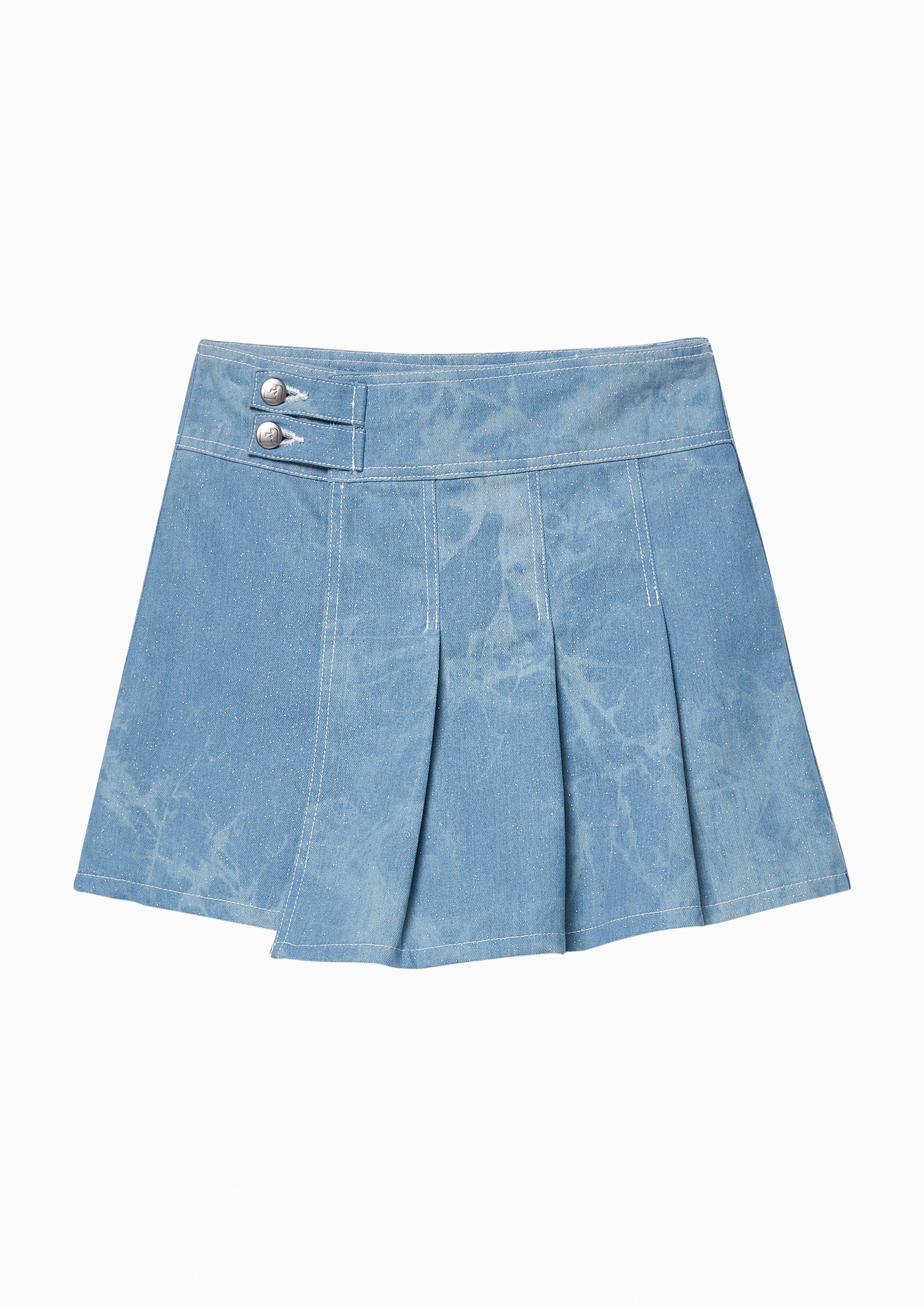 Pleated Denim Shorts Lost In Museum Collection