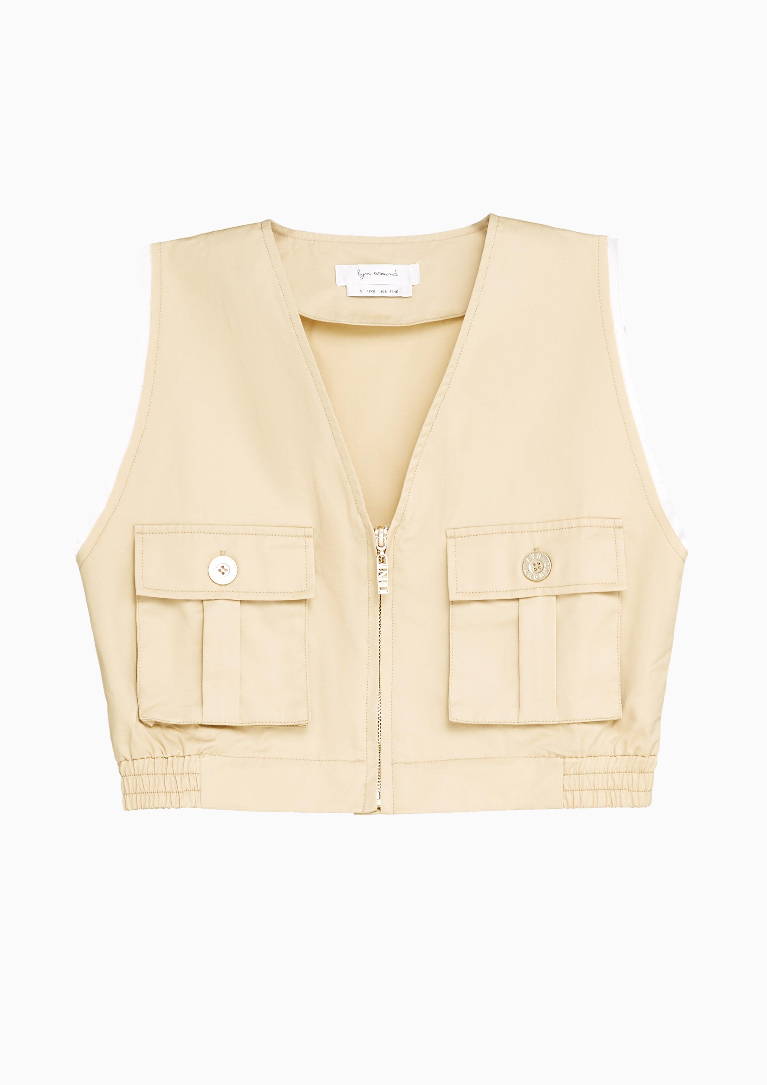 Lost In Museum Arna Cropped Vest Khaki