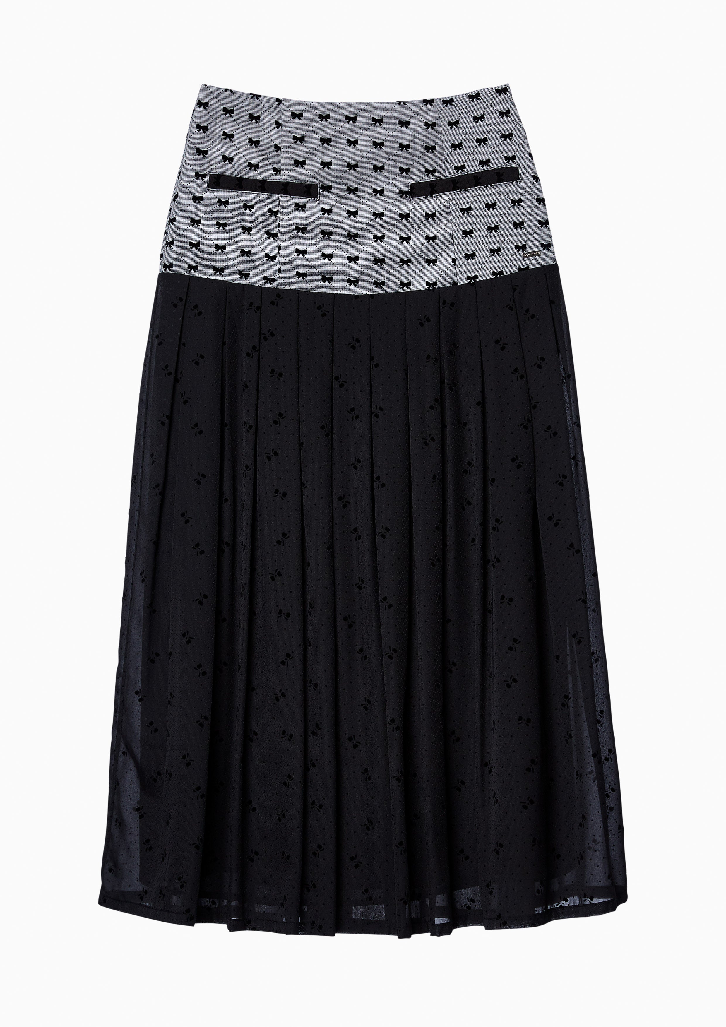 Pleated Ribbon Monogram Maxi Skirt Lost In Museum Collection