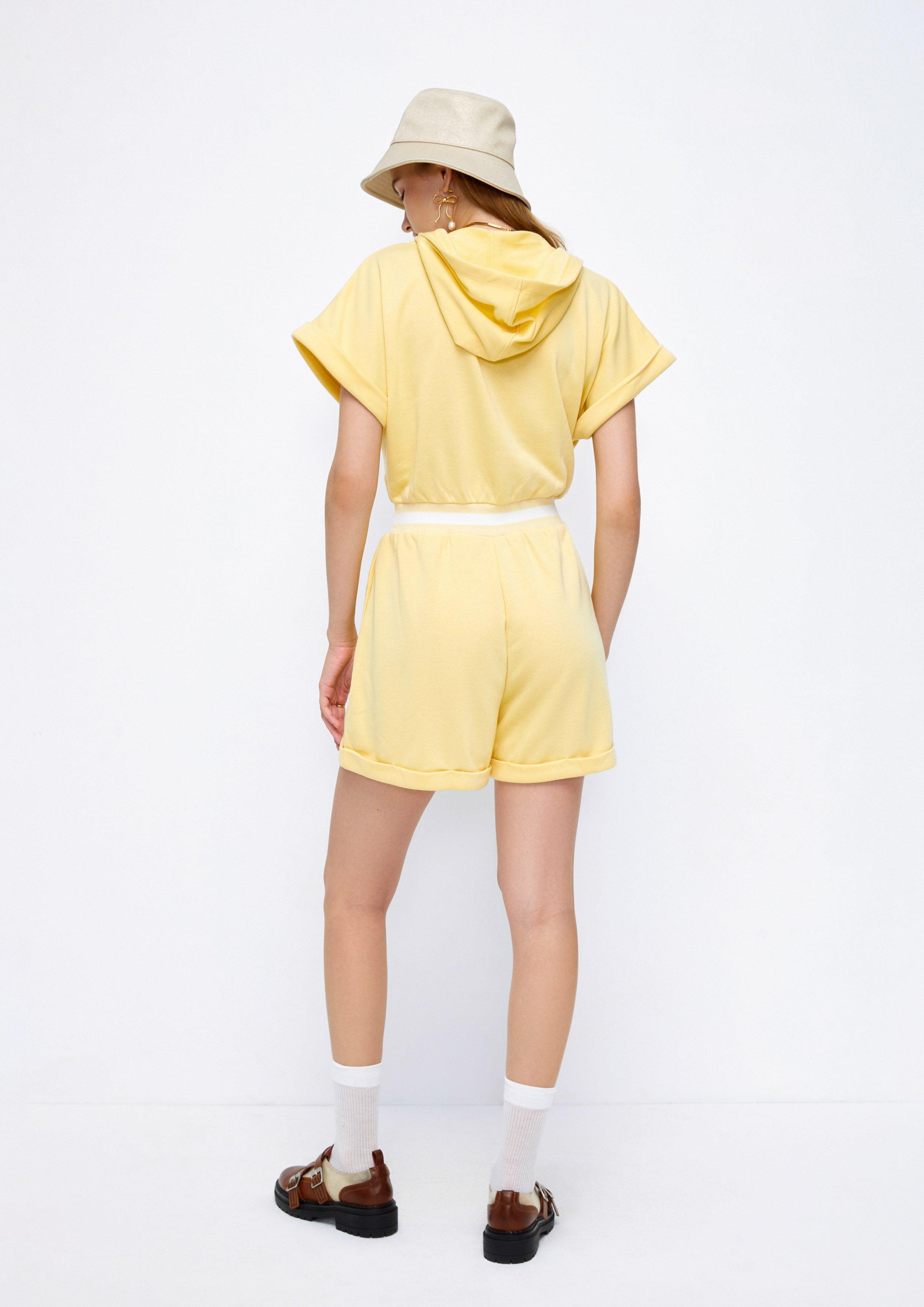 Lost In Museum Woof Club Short Romper Yellow