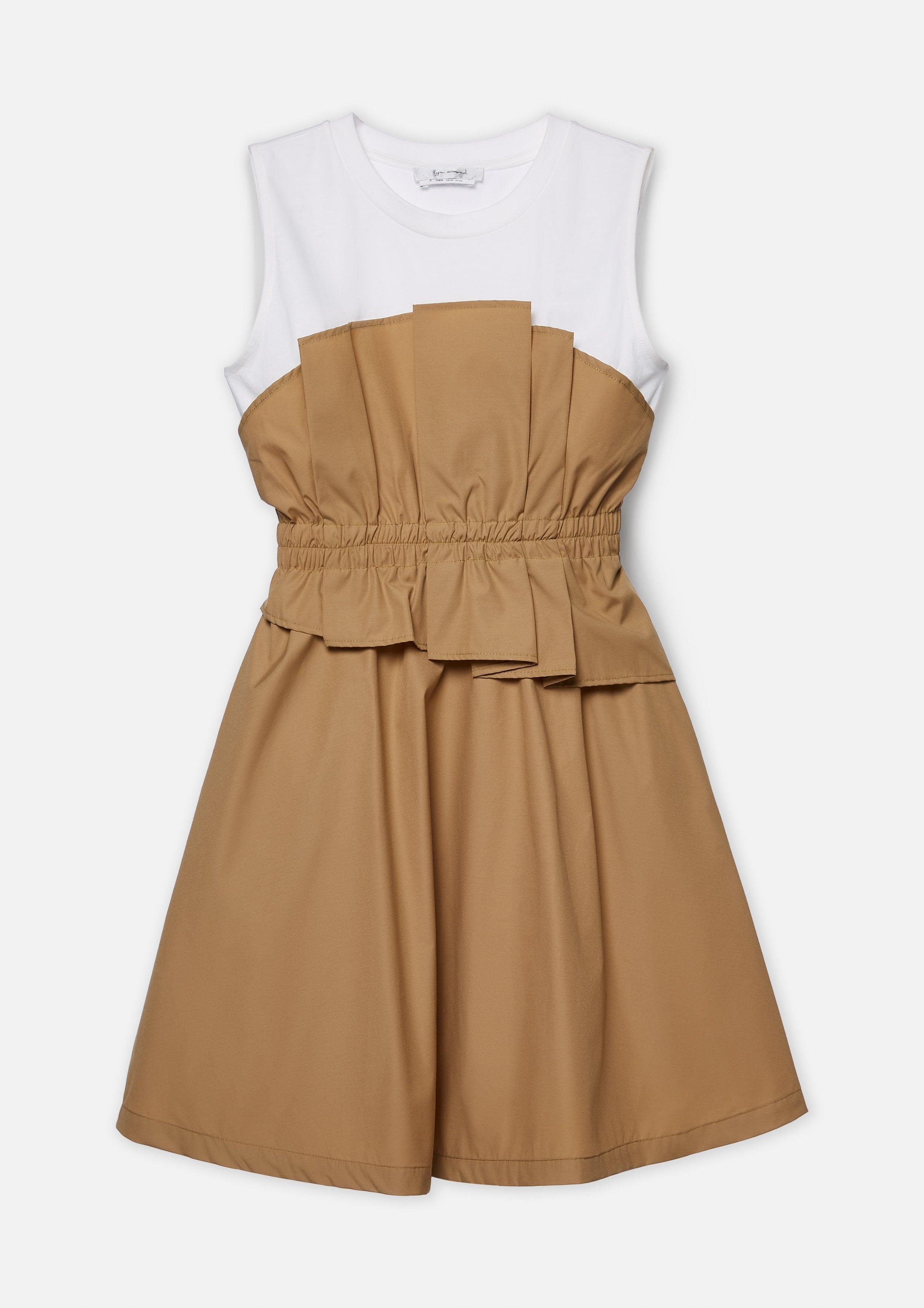 Lost In Museum Woof Club Layered Midi Dress Brown