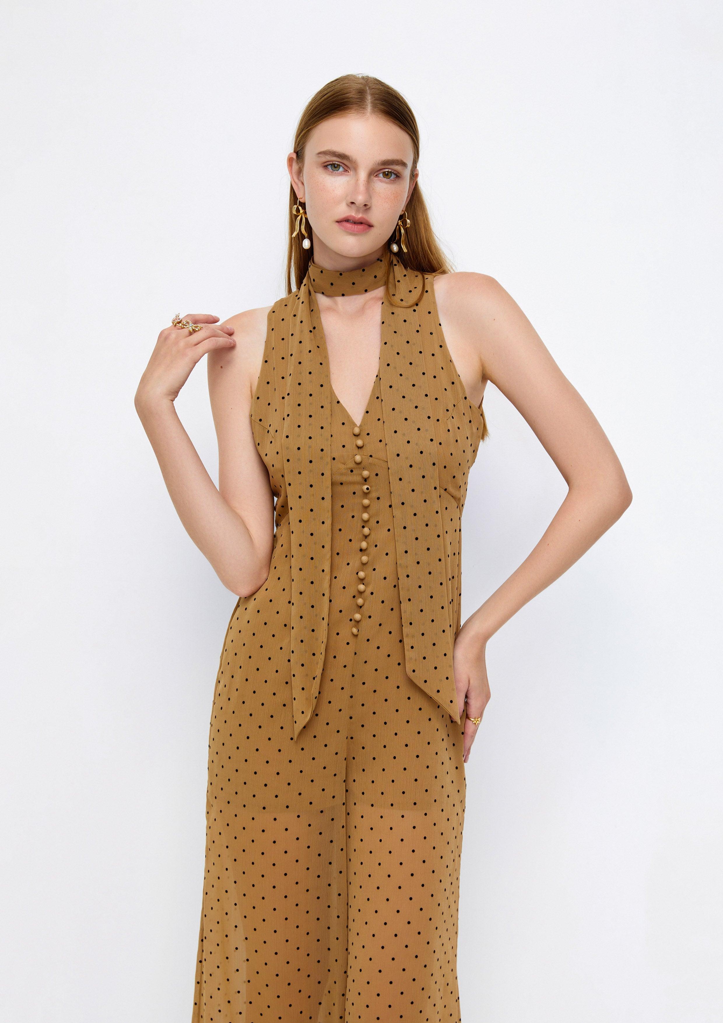 Polkadot Sleeveless Jumpsuit Lost In Museum Collection