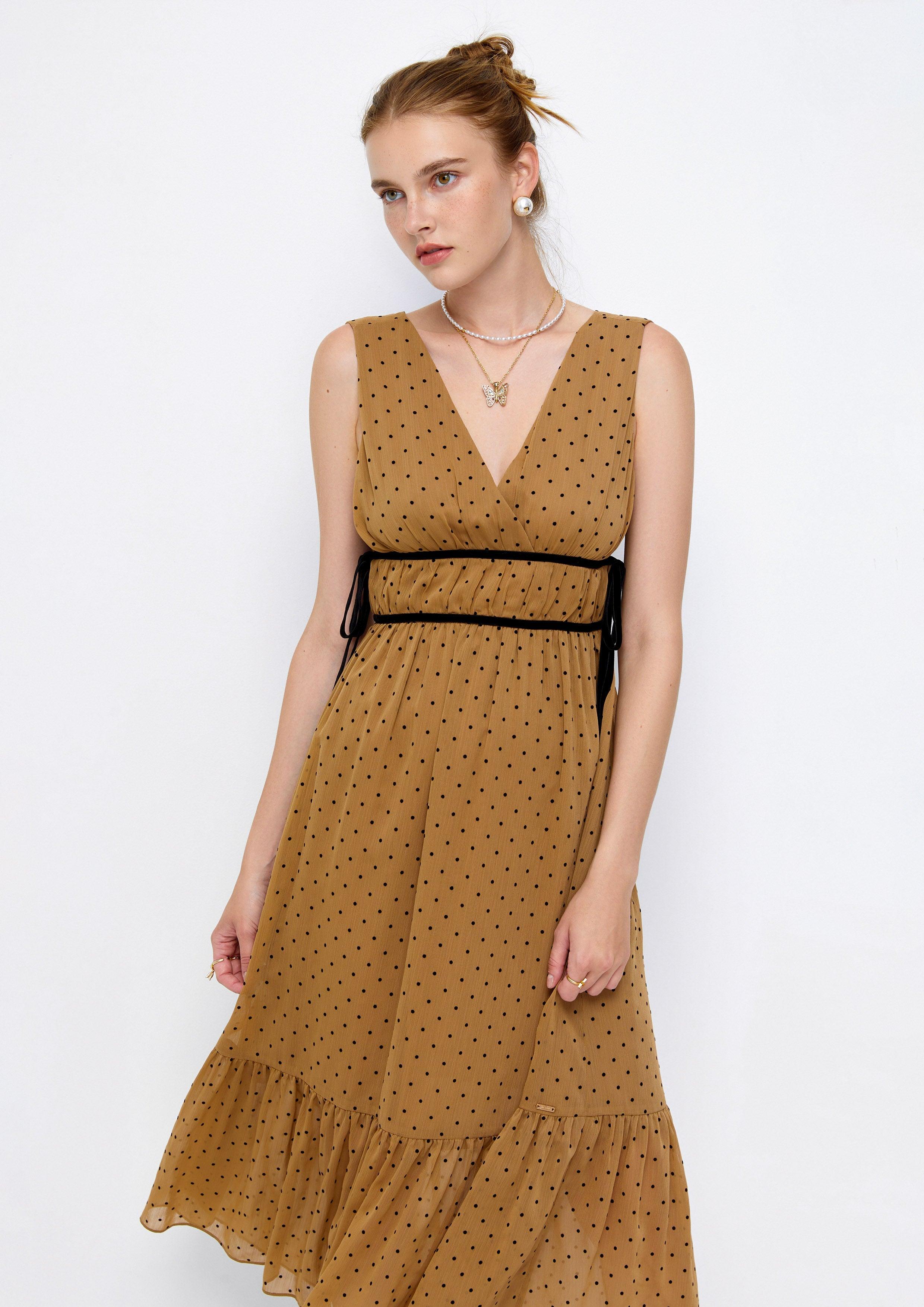 Polka Dot Midi Dress Lost In Museum Collection