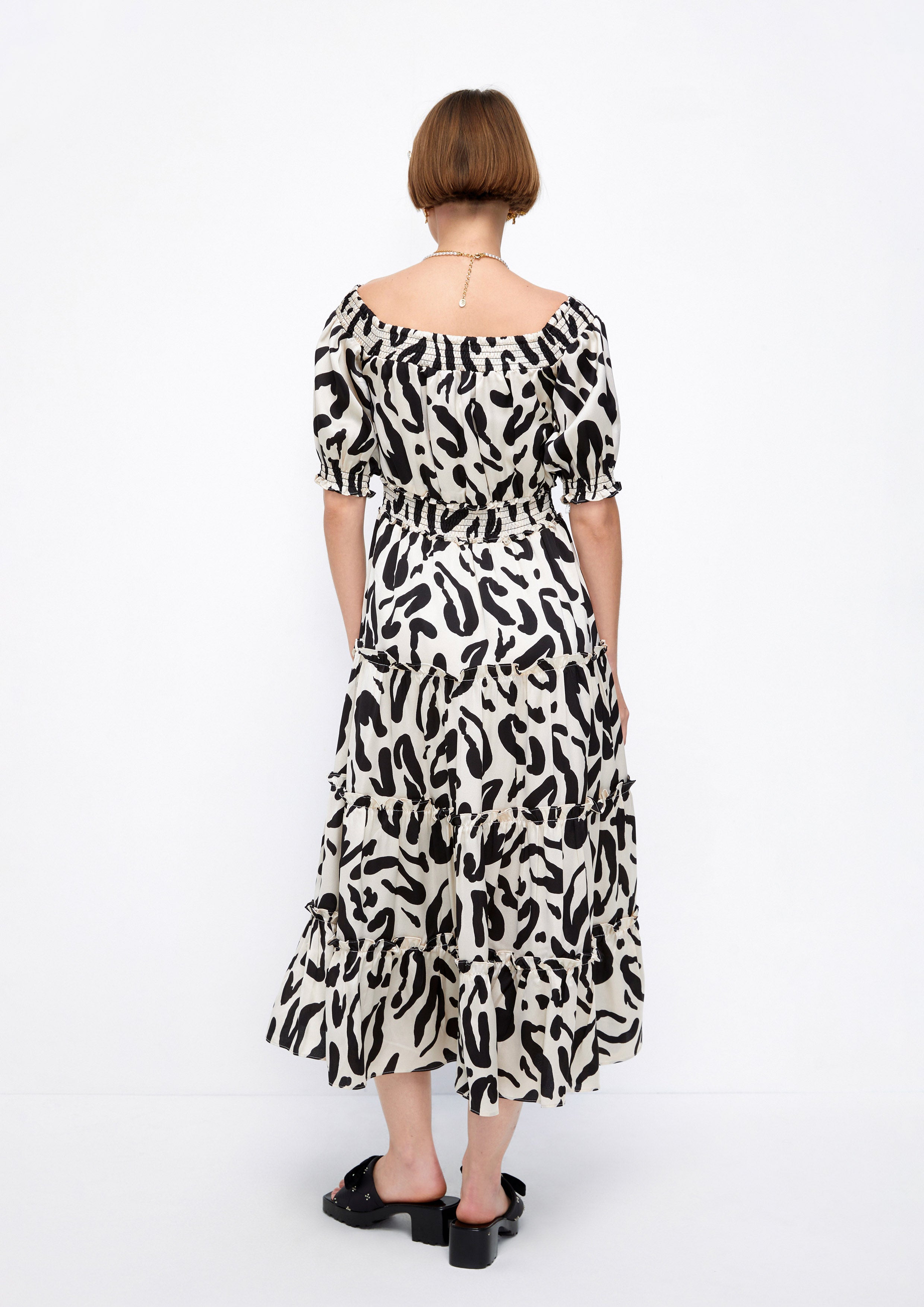 White Jaguar Maxi Dress Lost In Museum Collection