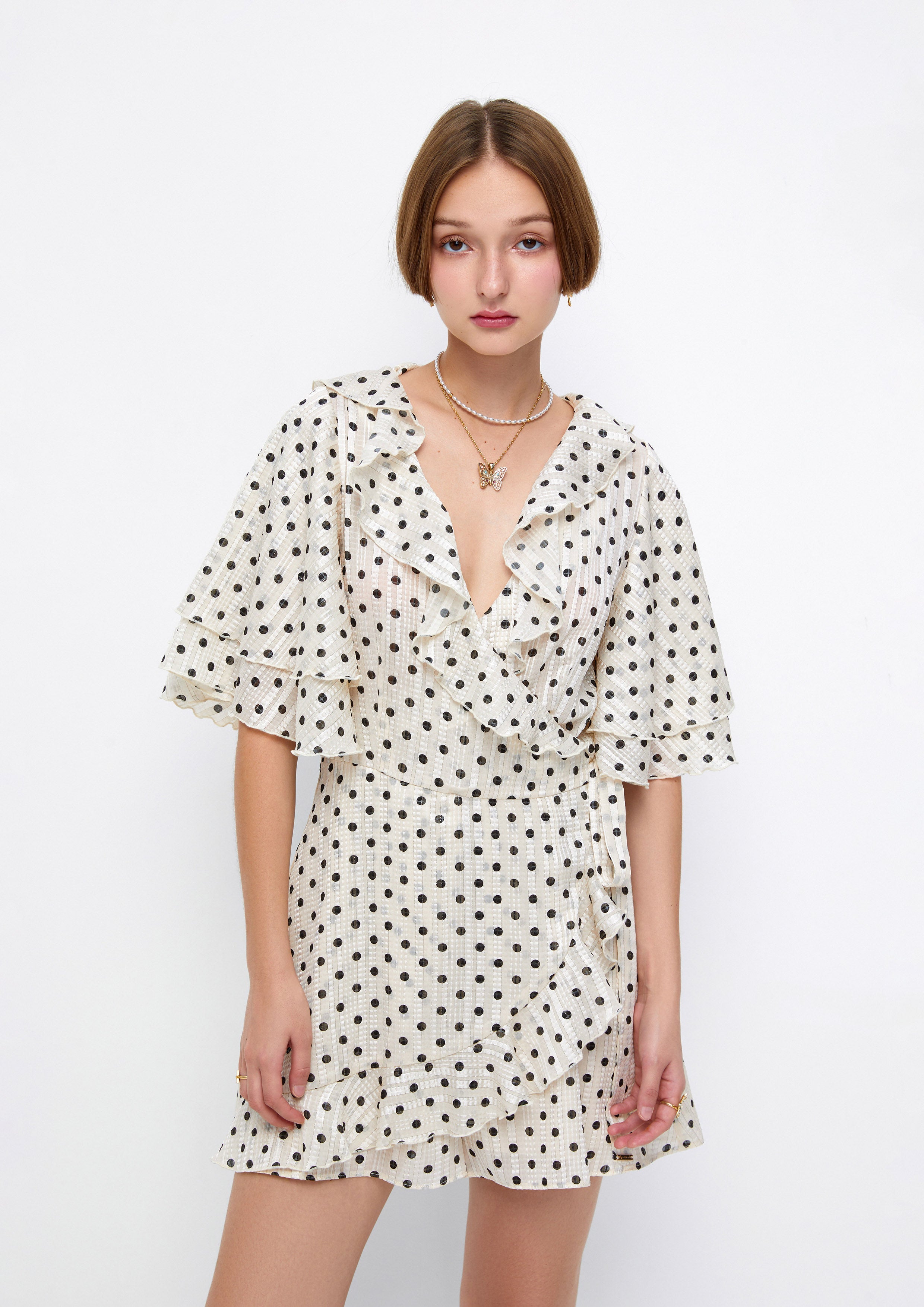 Polka-Dot Ruffle Romper Lost In Museum Collection