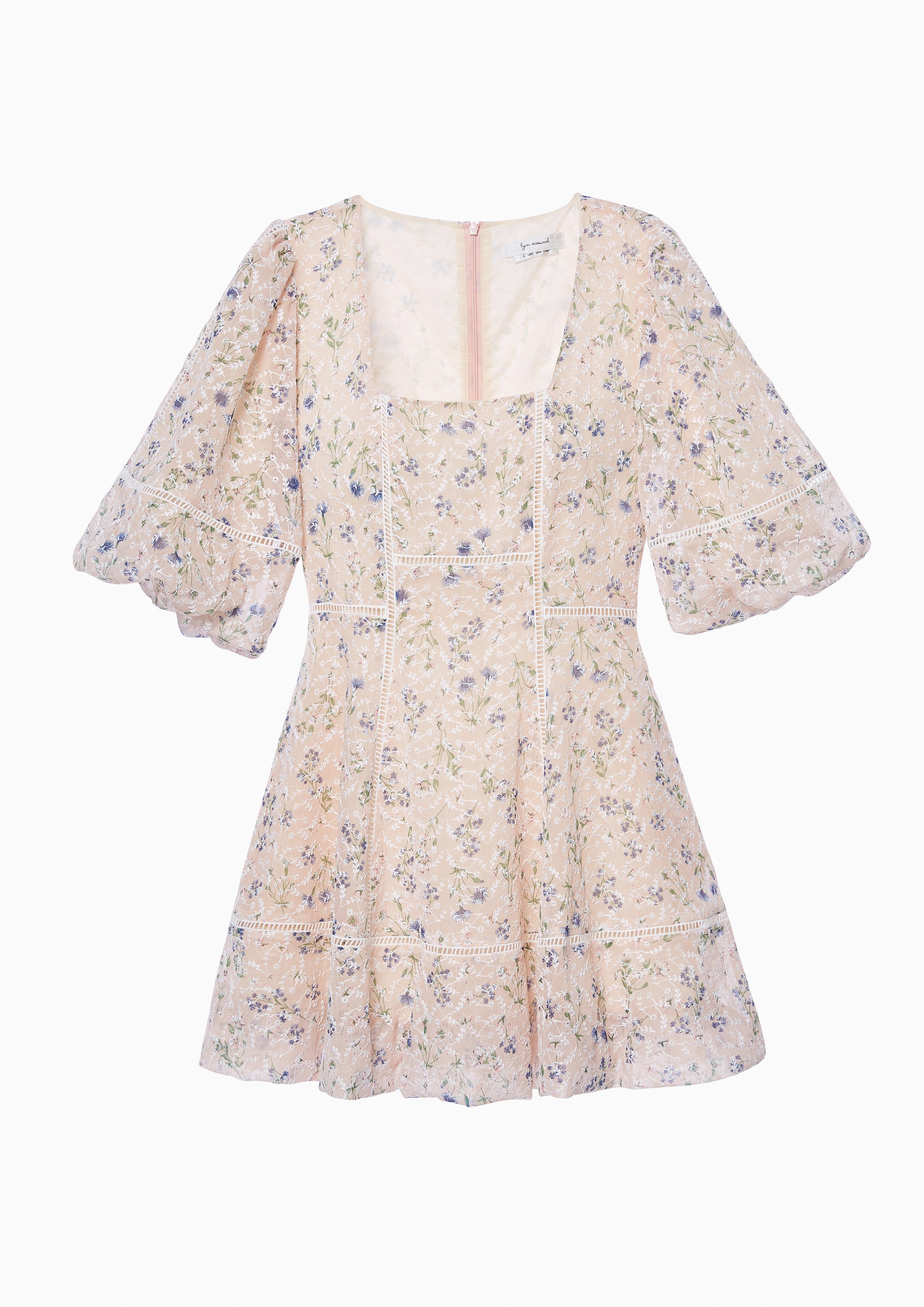 Floral Lace Broderie Mini Dress Lost In Museum Collection