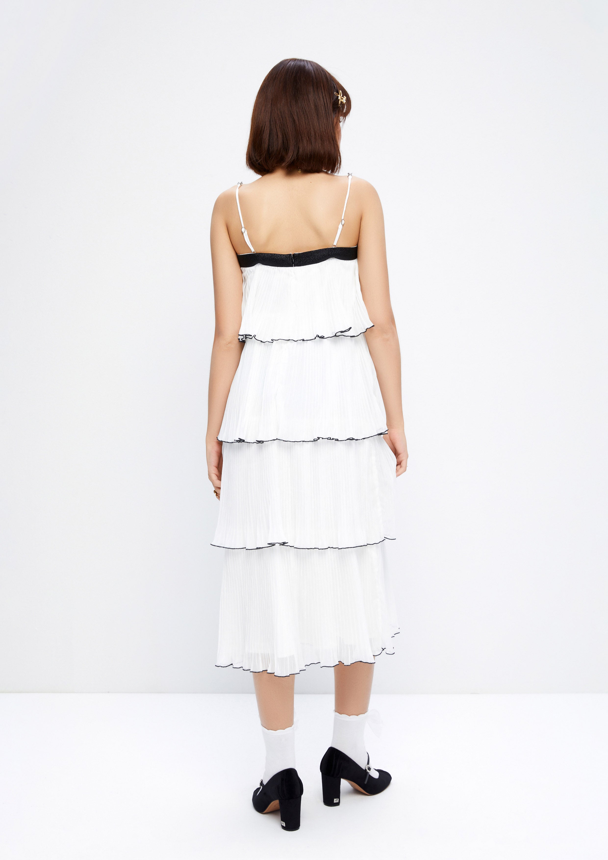 Chain Strap Midi Layer Dress Lost In Museum Collection