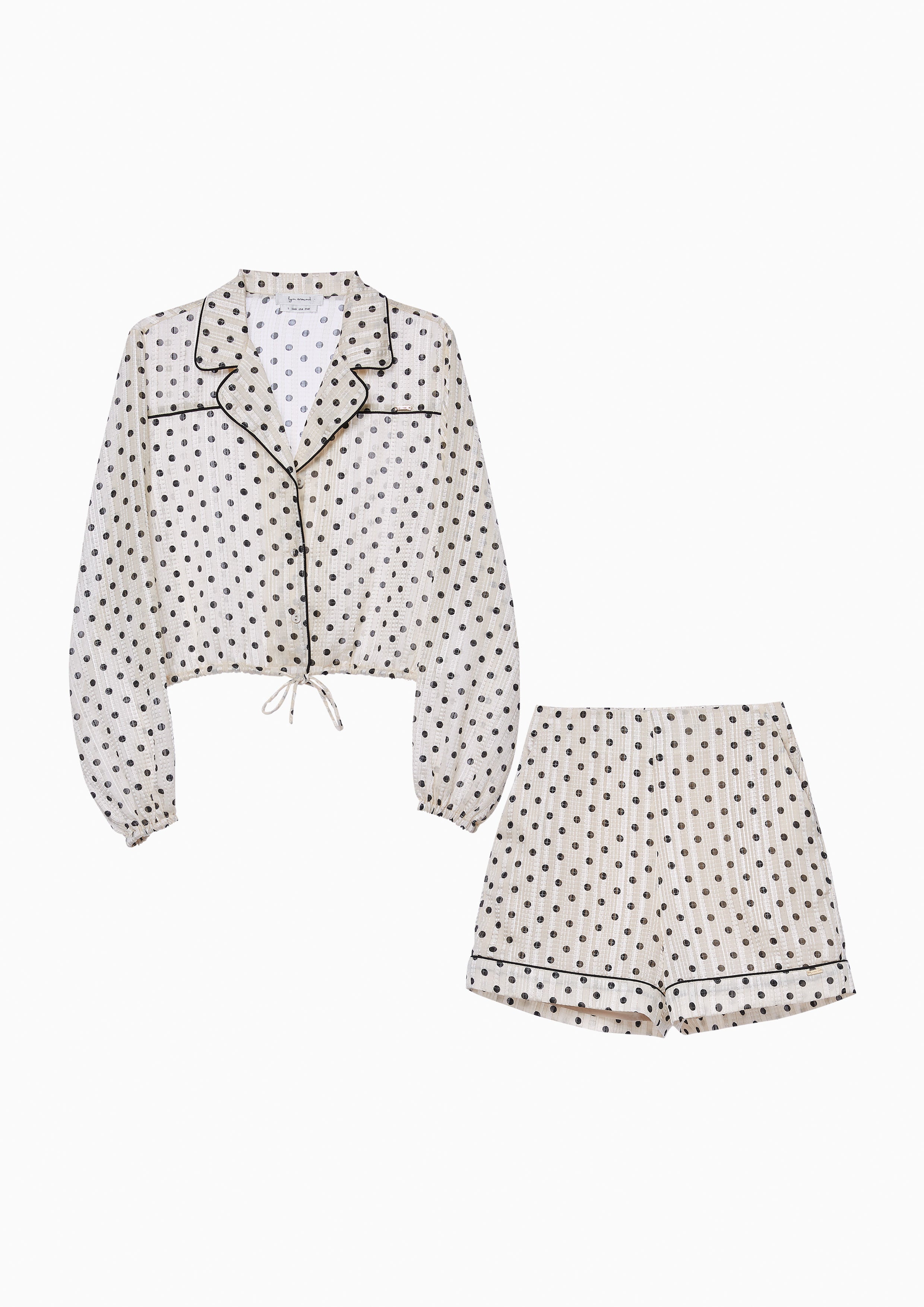 Polka-Dot Ensemble Set Shirt and Shorts Lost In Museum Collection